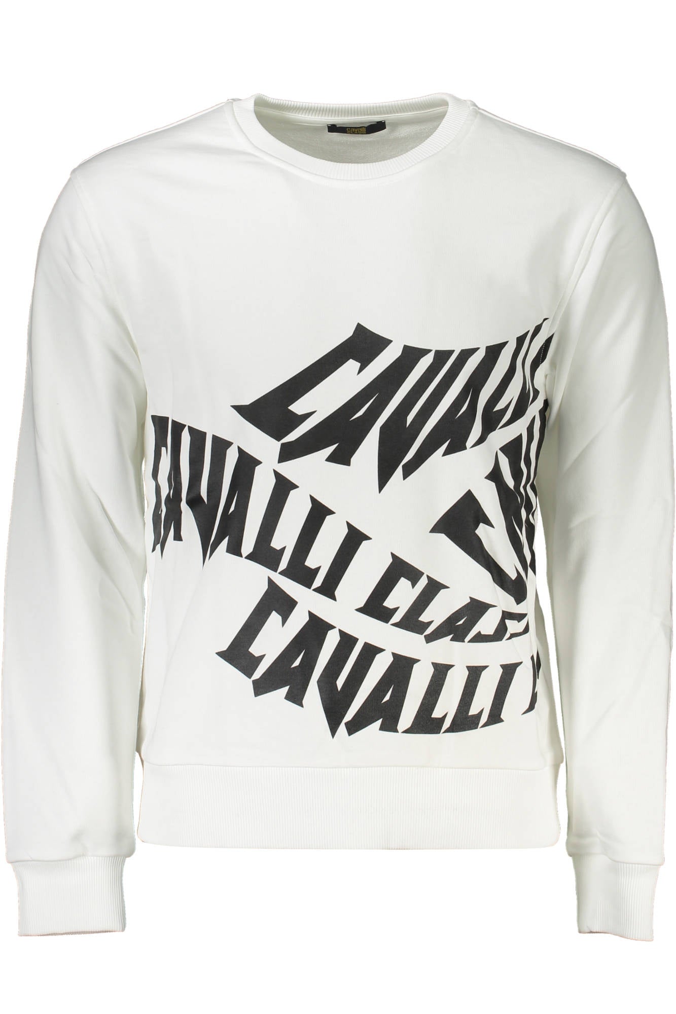 CAVALLI CLASS MEN'S ZIP-UP SWEATSHIRT WHITE 