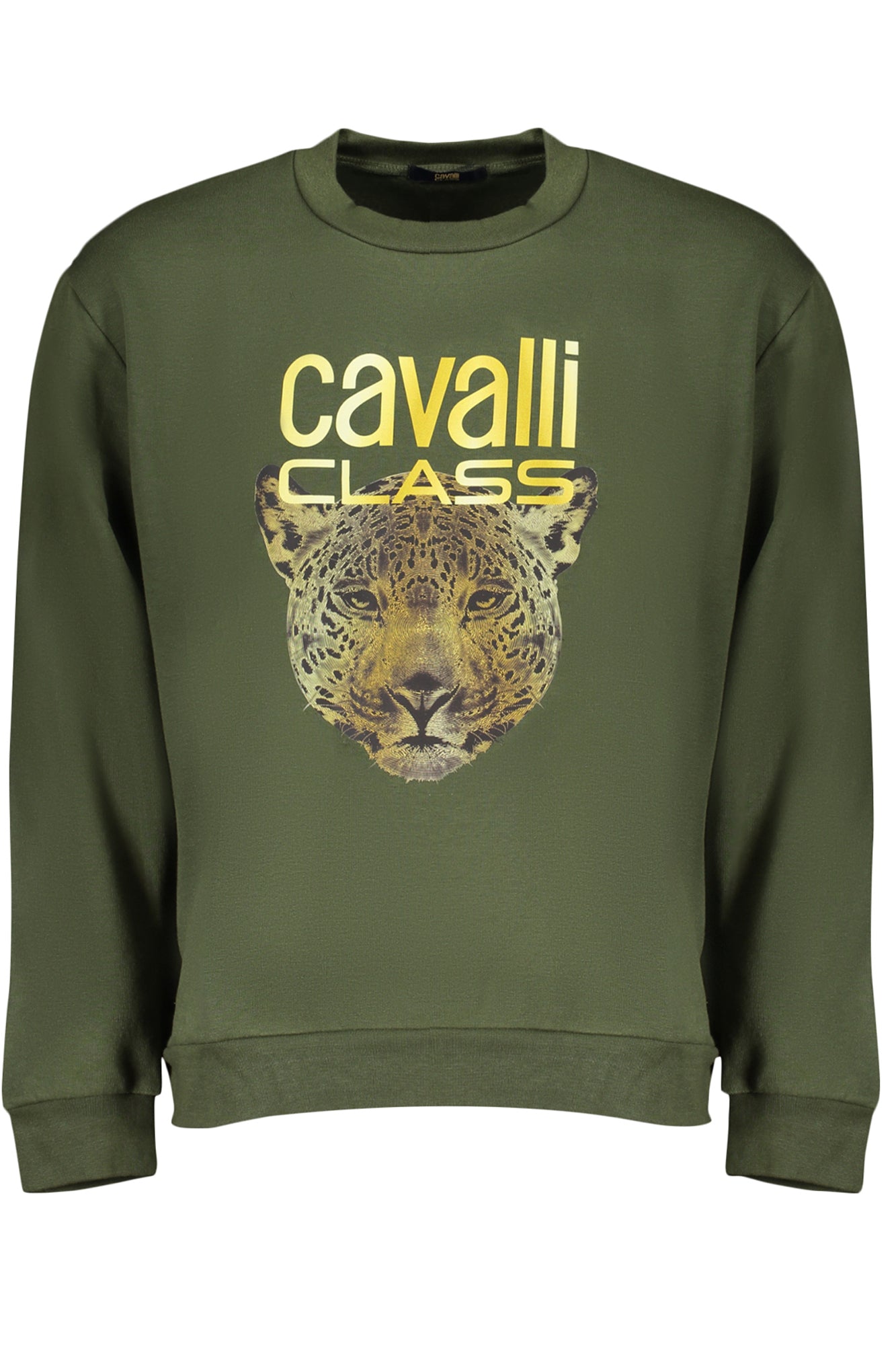 CAVALLI CLASS FELPA SENZA ZIP UOMO VERDE
