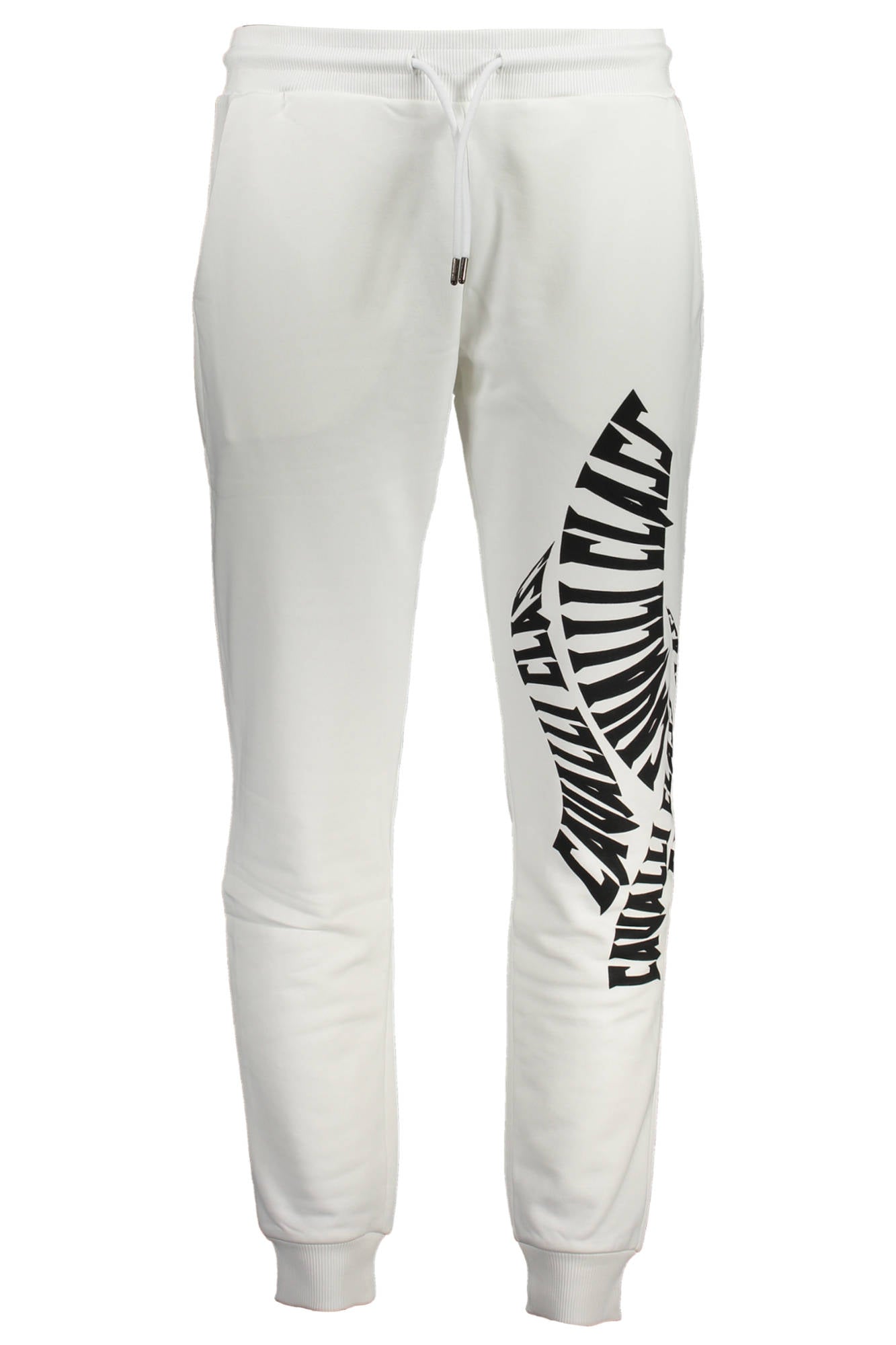 CAVALLI CLASS MEN'S WHITE TROUSERS 