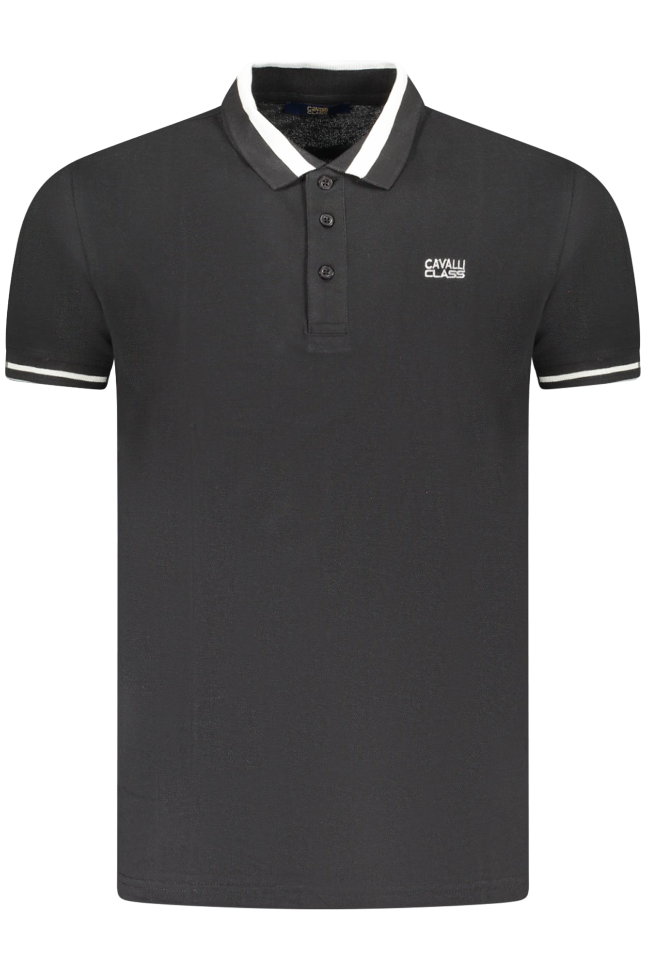 POLO DE MANGA CORTA PARA HOMBRE CAVALLI CLASS, NEGRO 