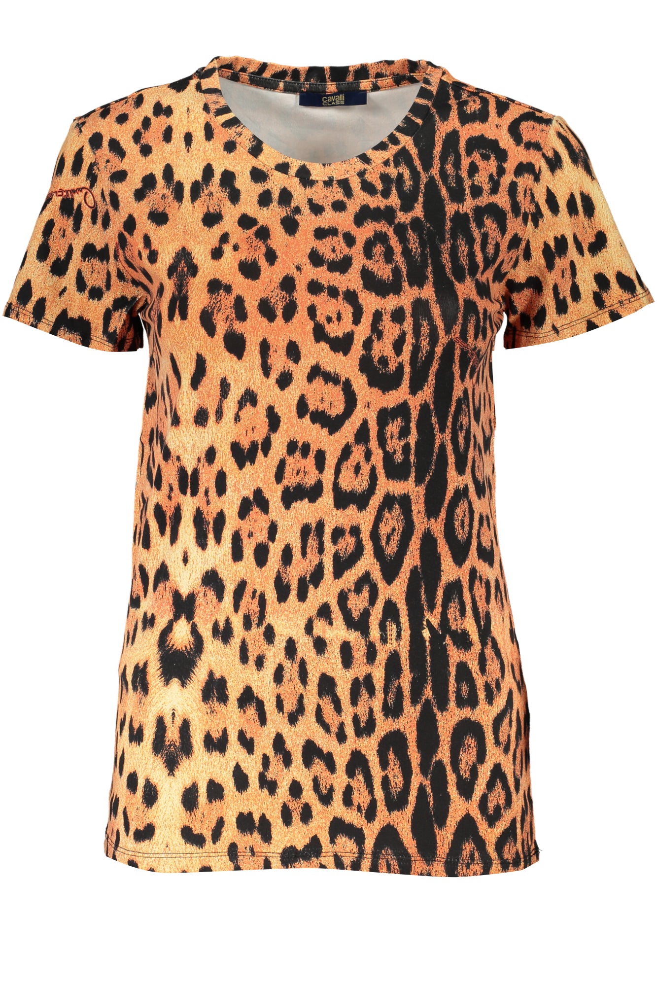 CAMISETA DE MANGA CORTA PARA MUJER CAVALLI CLASS NARANJA 