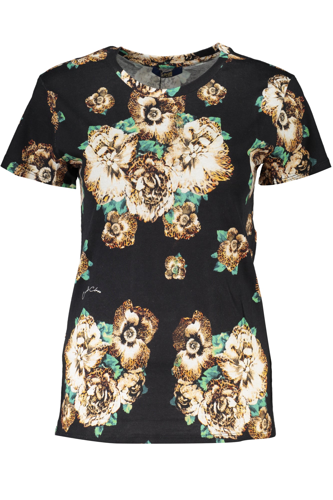 CAMISETA DE MANGA CORTA PARA MUJER CAVALLI CLASS NEGRA 