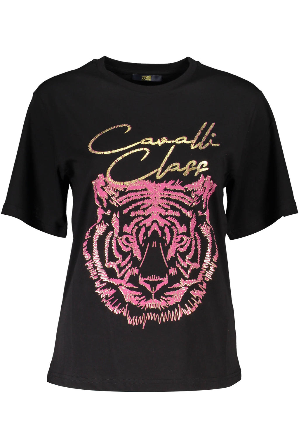 CAMISETA DE MANGA CORTA PARA MUJER CAVALLI CLASS NEGRA 