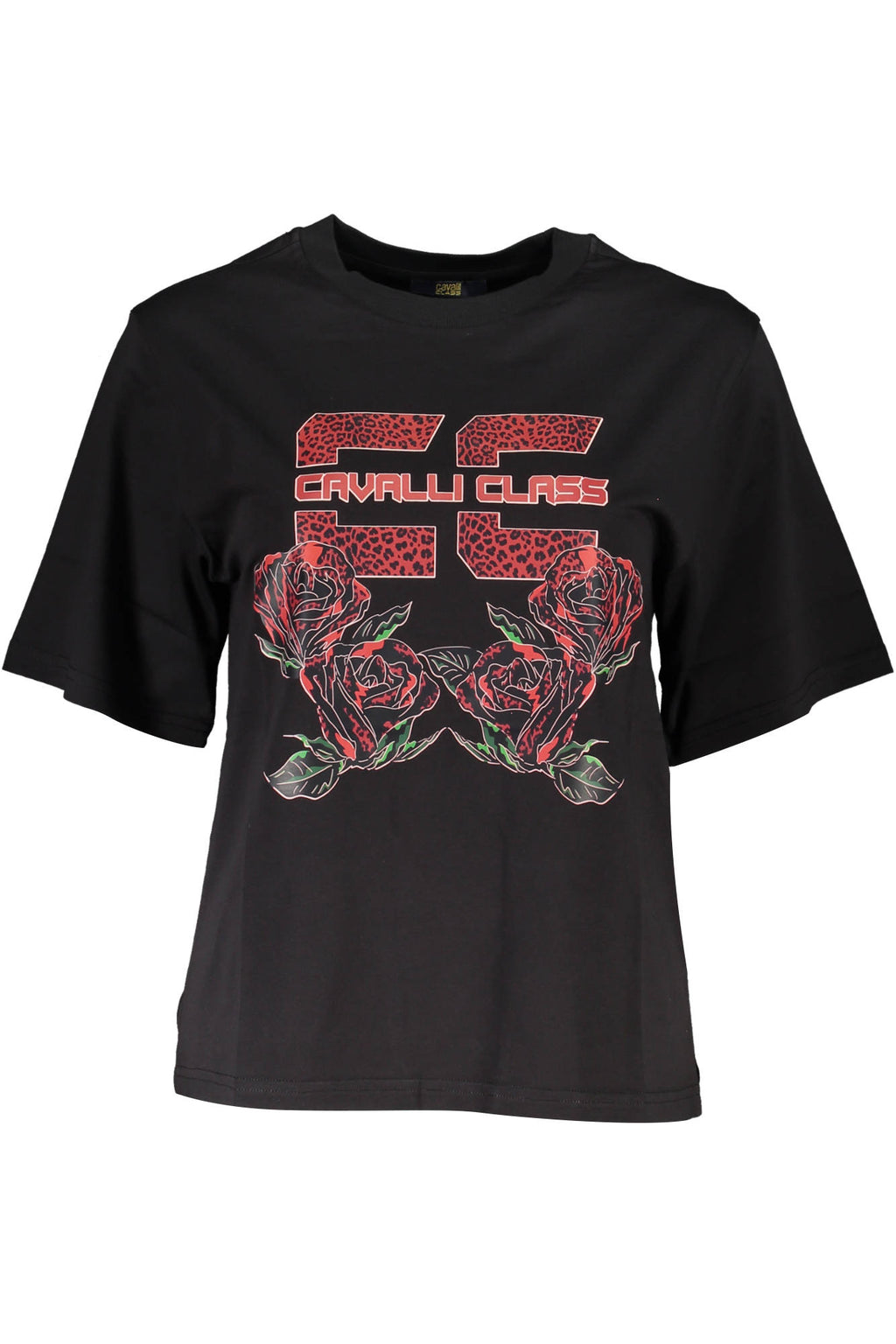 CAMISETA DE MANGA CORTA PARA MUJER CAVALLI CLASS NEGRA 