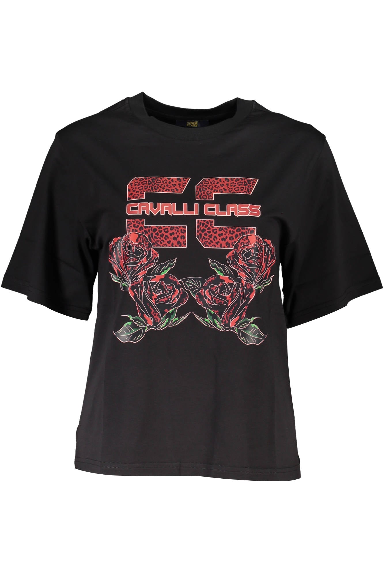 CAMISETA DE MANGA CORTA PARA MUJER CAVALLI CLASS NEGRA 