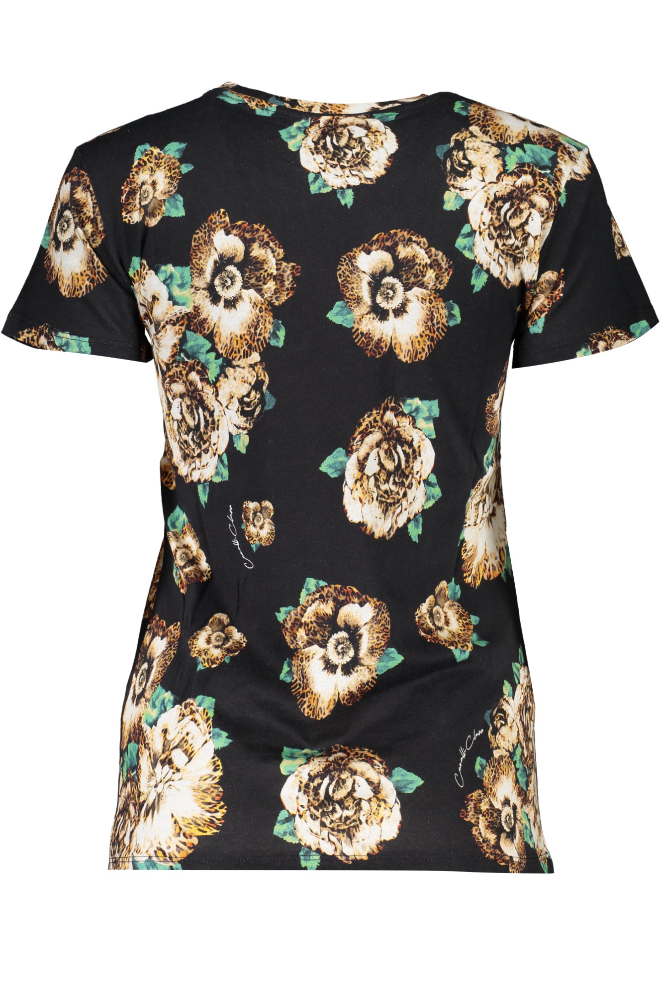 CAMISETA DE MANGA CORTA PARA MUJER CAVALLI CLASS NEGRA 