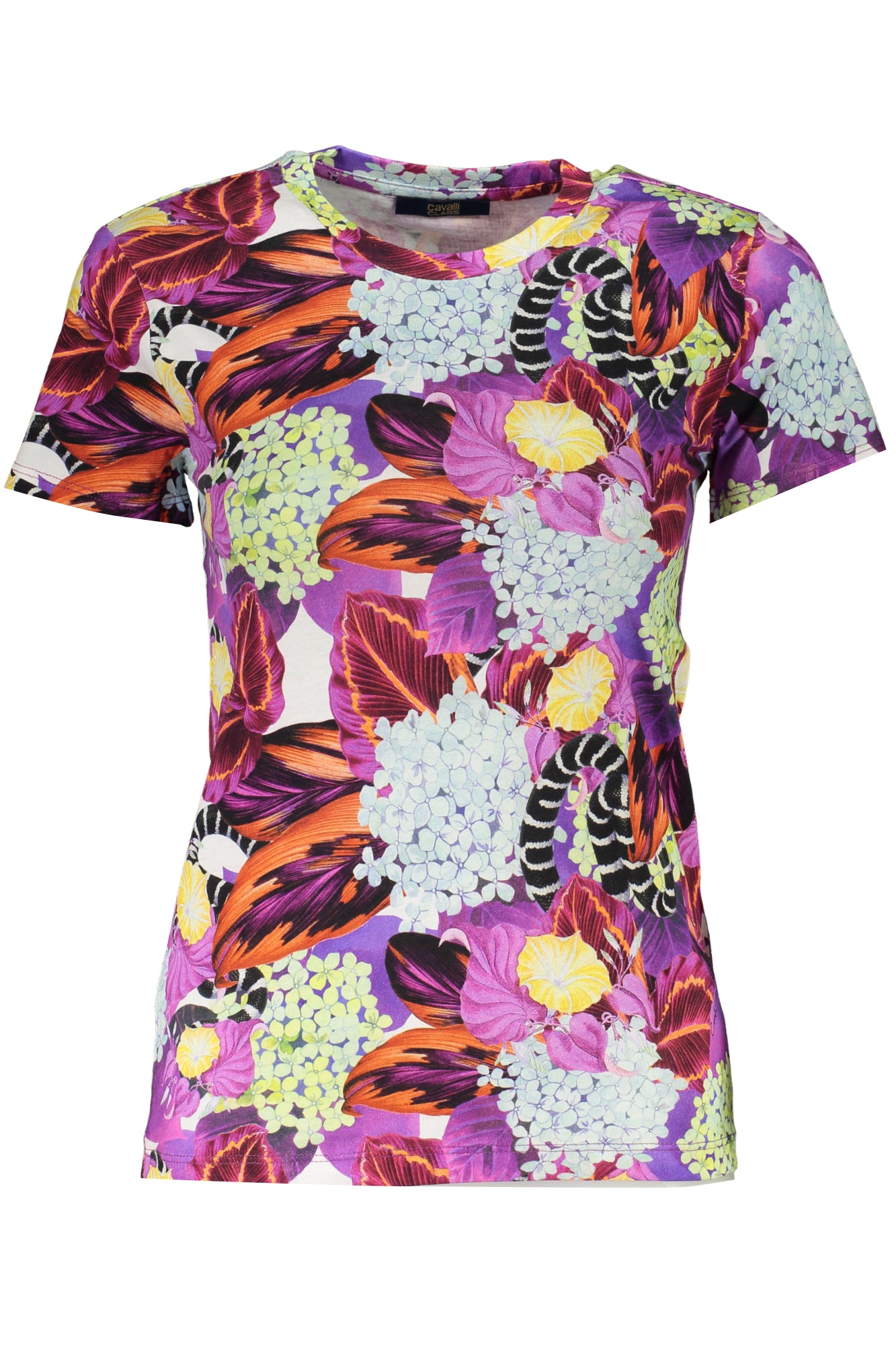 CAMISETA DE MANGA CORTA PARA MUJER CAVALLI CLASS MORADA 