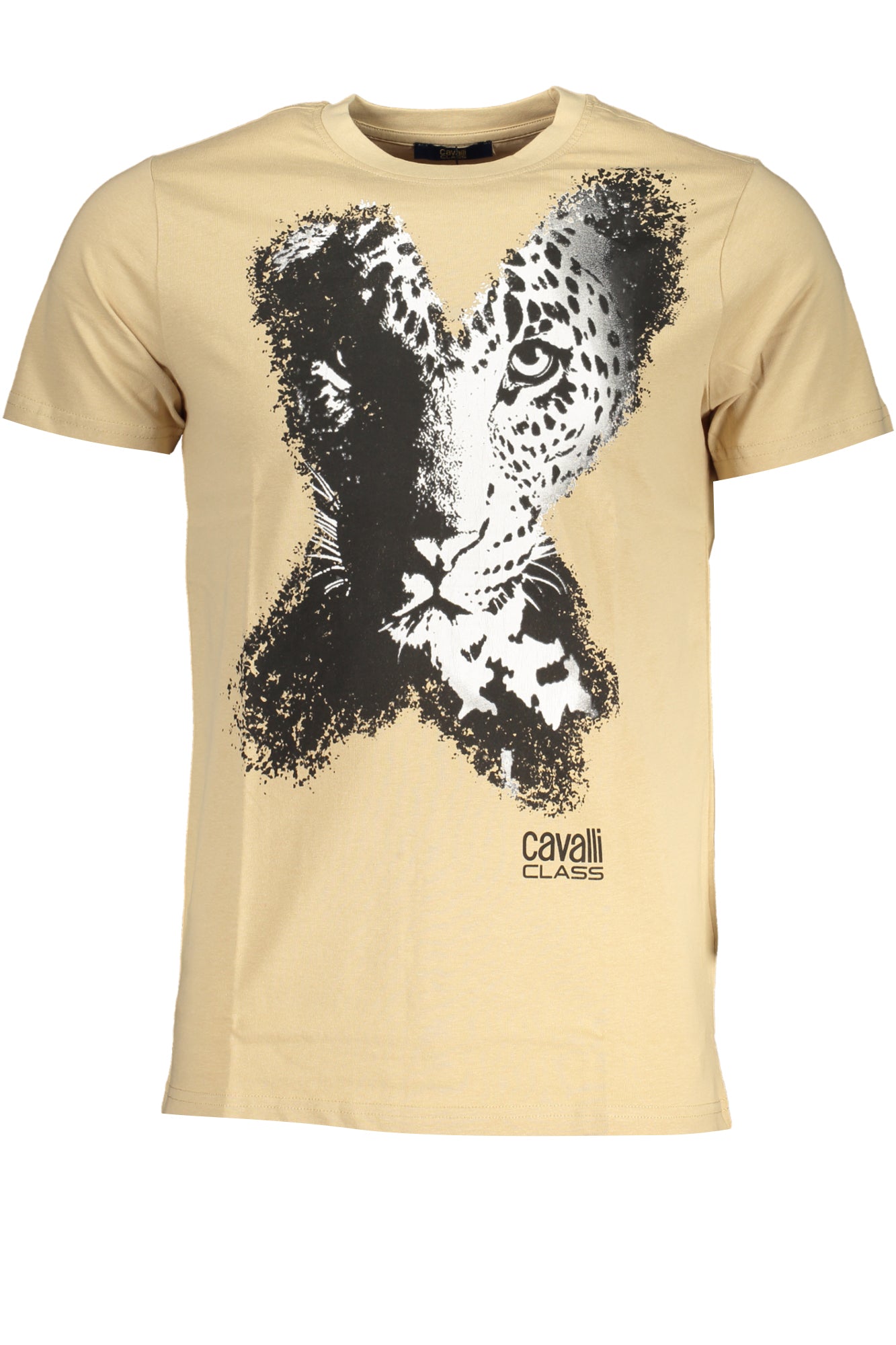 CAMISETA DE MANGA CORTA PARA HOMBRE CAVALLI CLASS, BEIGE 