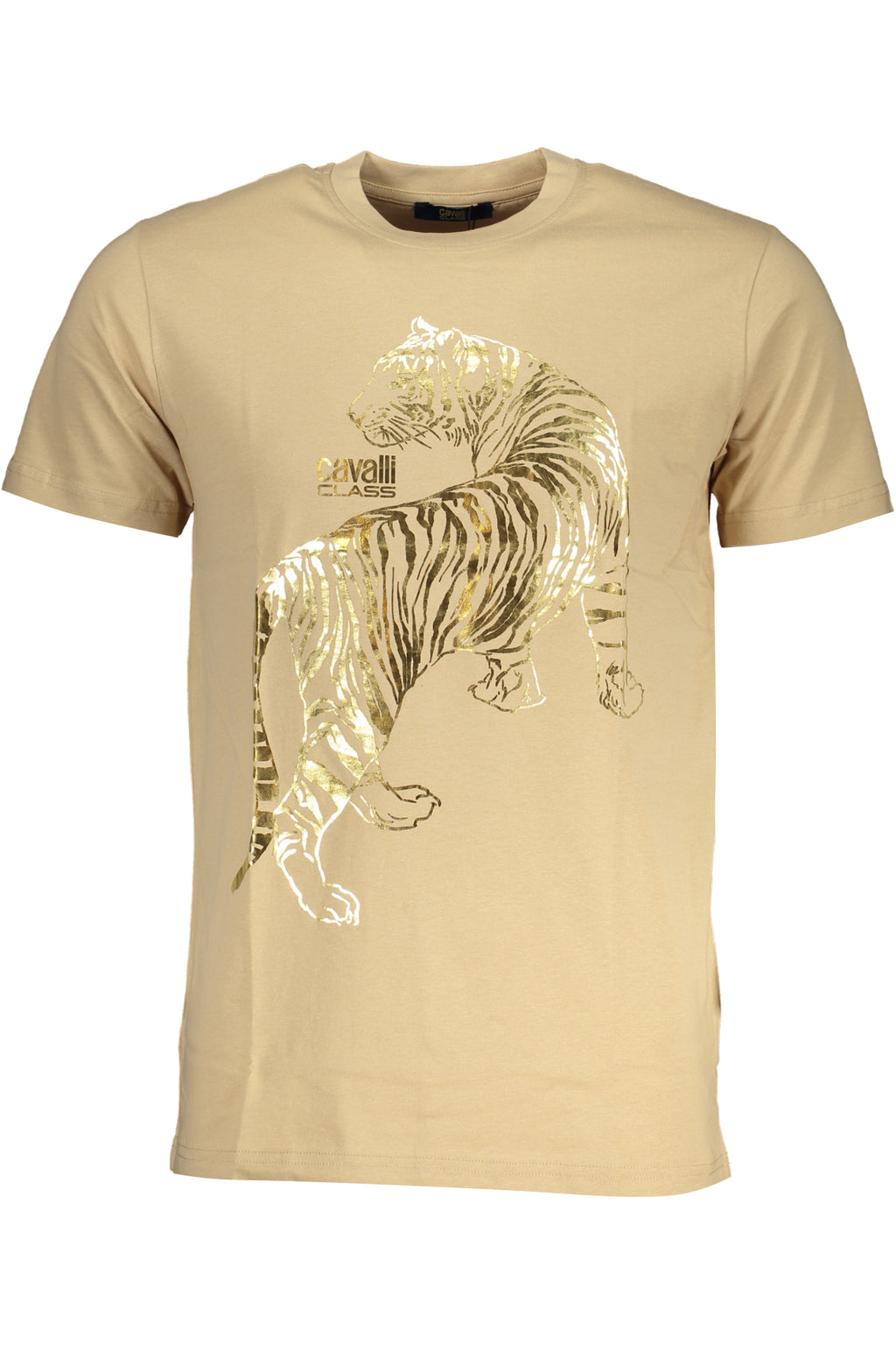 CAMISETA DE MANGA CORTA PARA HOMBRE CAVALLI CLASS, BEIGE 