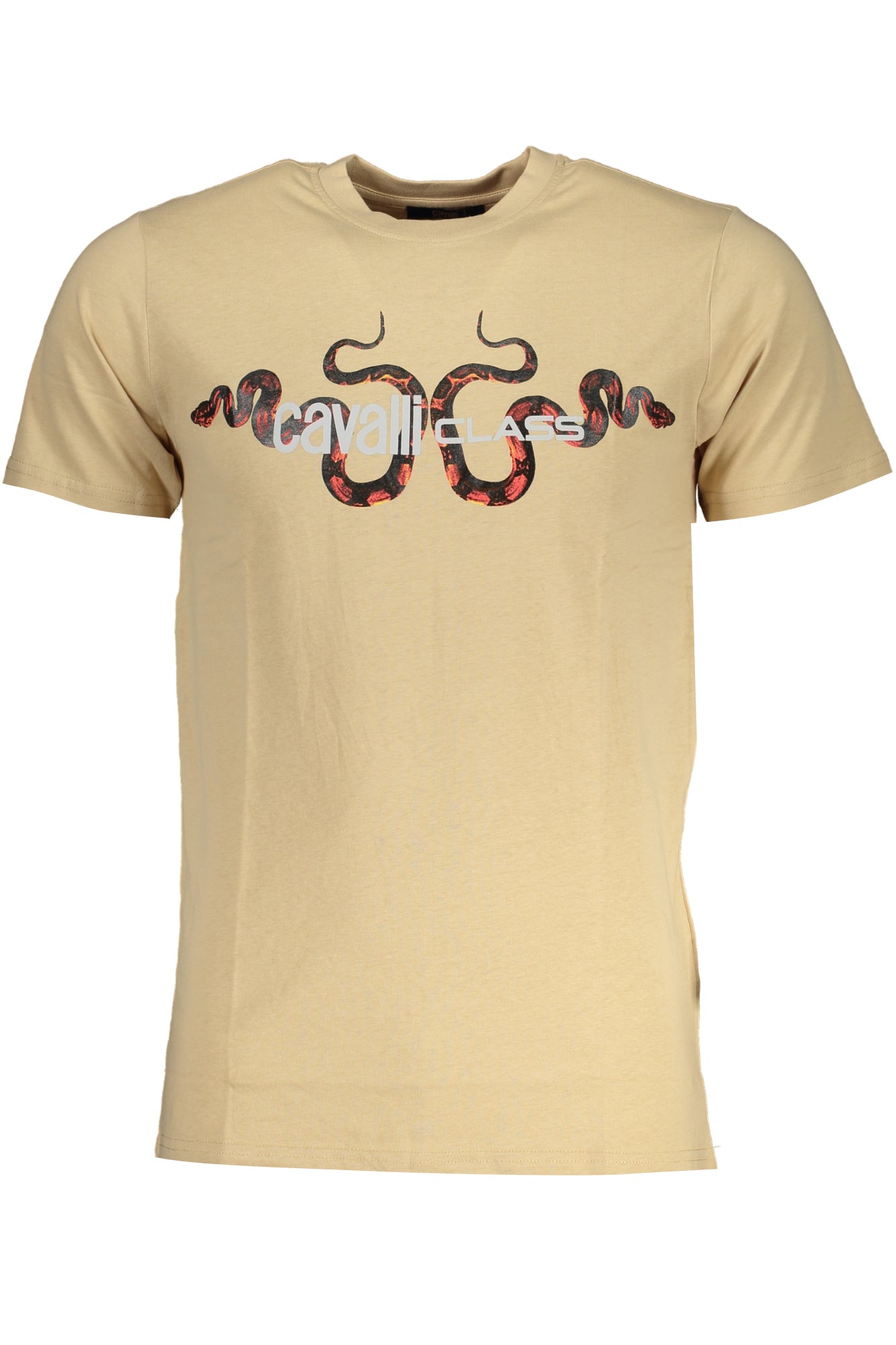 CAMISETA DE MANGA CORTA PARA HOMBRE CAVALLI CLASS, BEIGE 