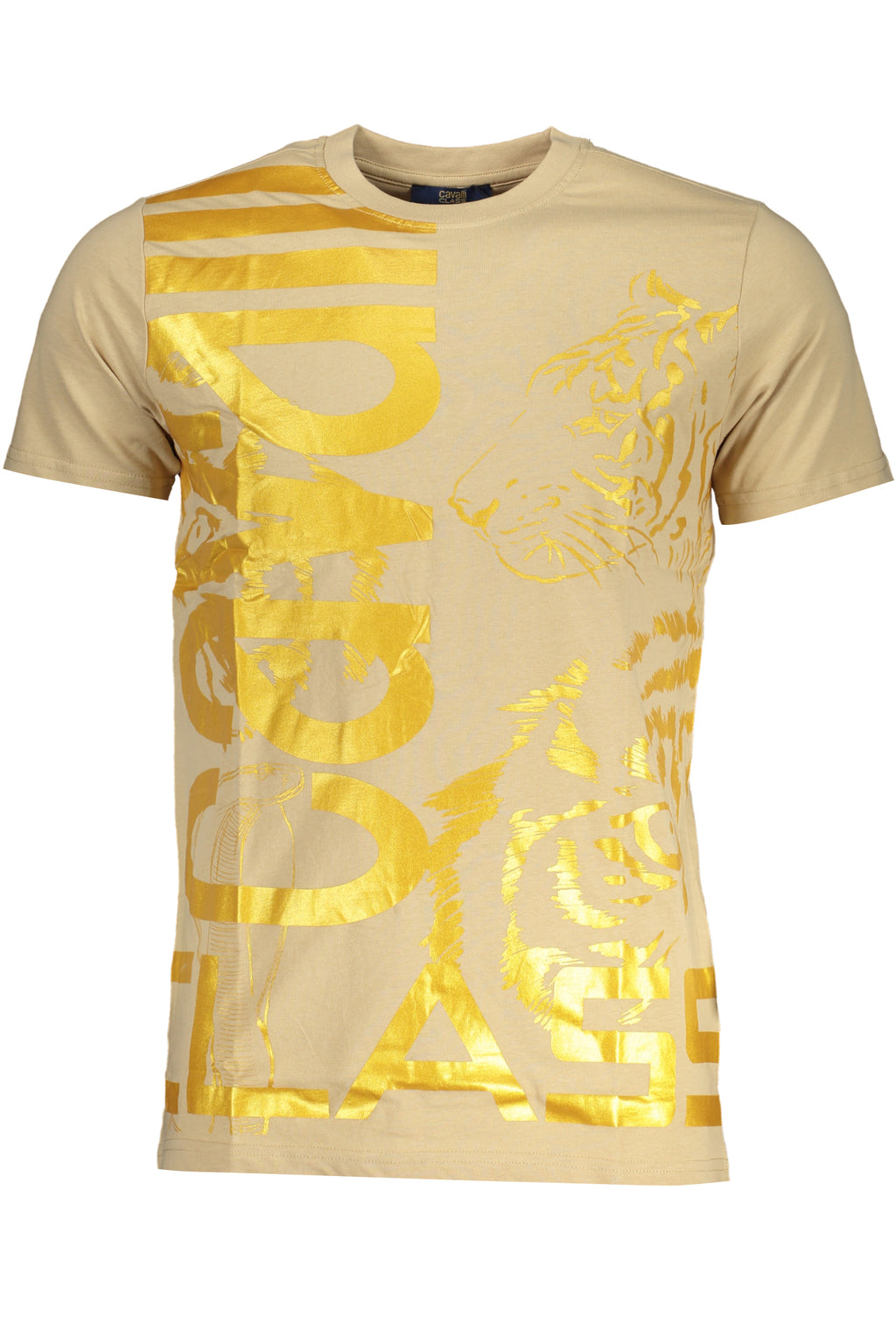 CAMISETA DE MANGA CORTA PARA HOMBRE CAVALLI CLASS, BEIGE 
