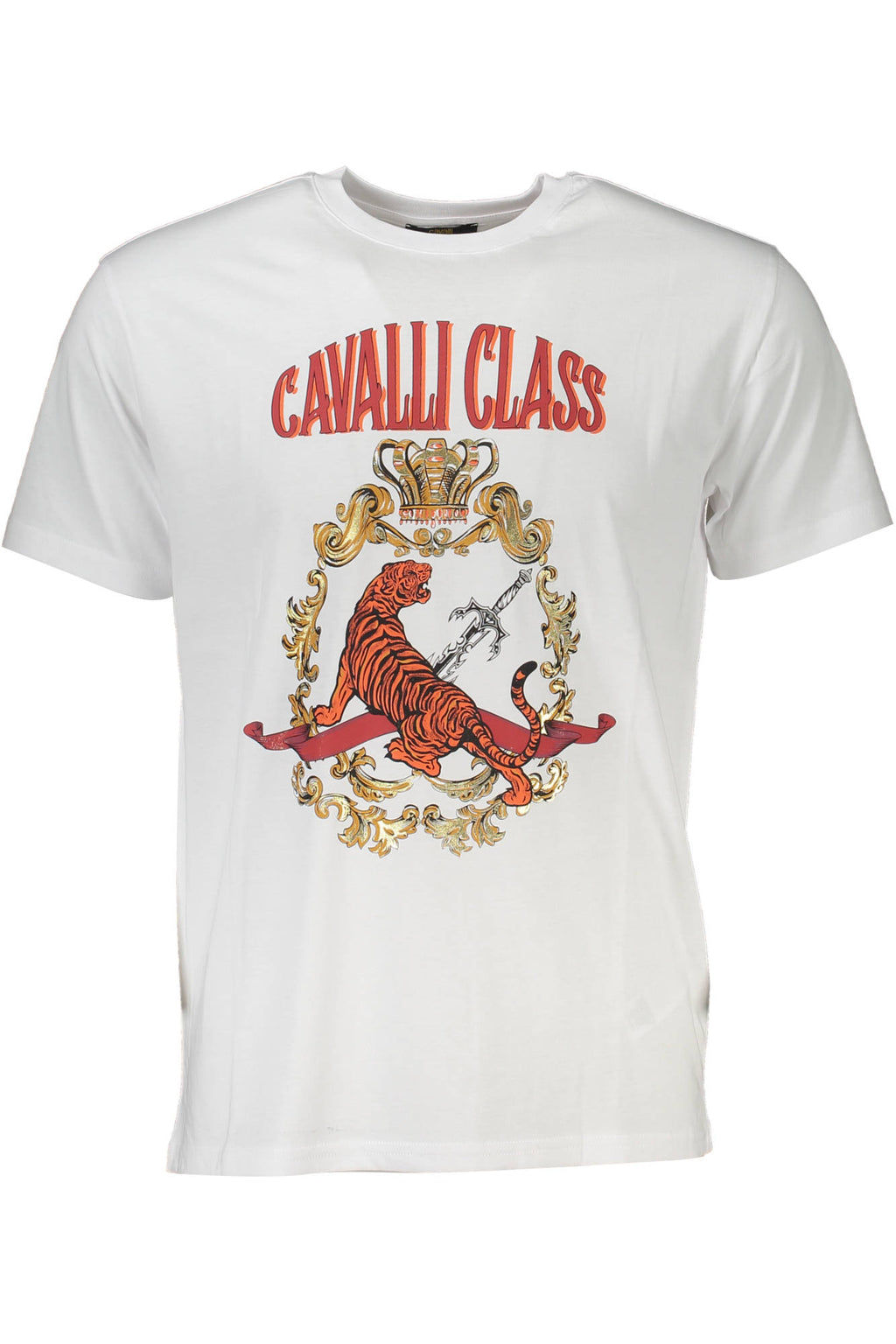 CAMISETA DE MANGA CORTA CAVALLI CLASS PARA HOMBRE BLANCA 