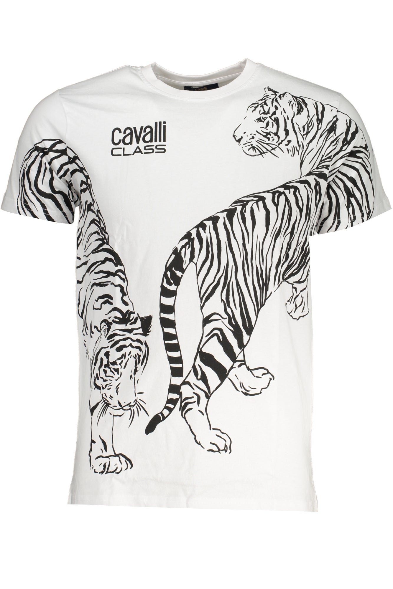CAMISETA DE MANGA CORTA CAVALLI CLASS PARA HOMBRE BLANCA 
