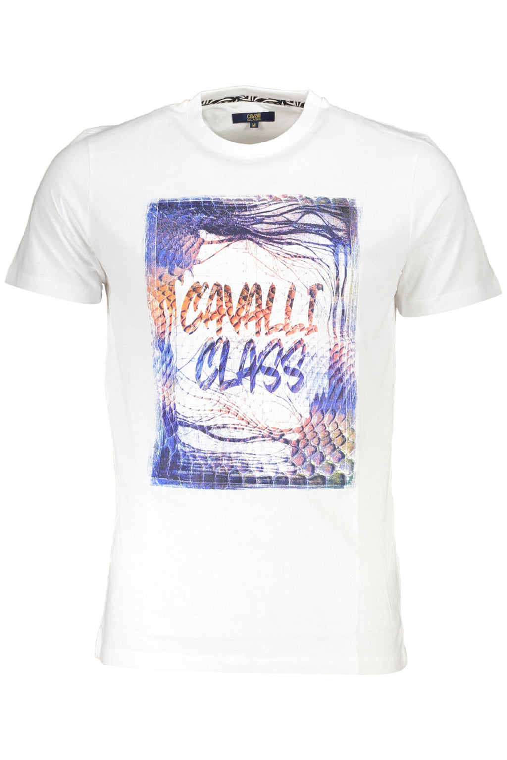 CAMISETA DE MANGA CORTA CAVALLI CLASS PARA HOMBRE BLANCA 