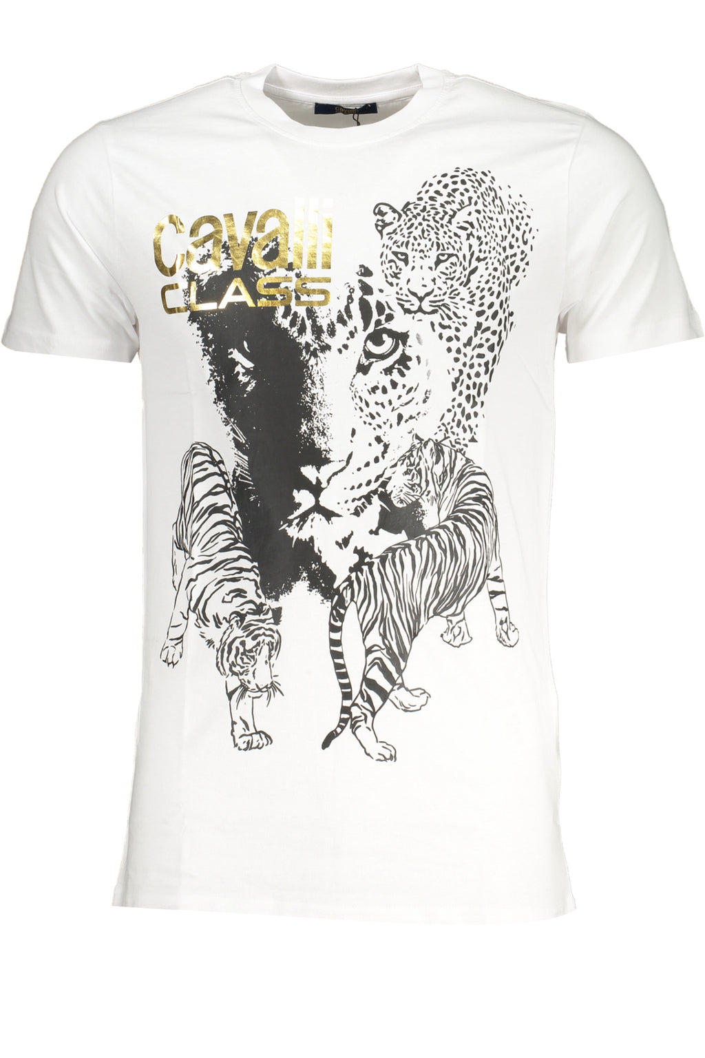 CAMISETA DE MANGA CORTA CAVALLI CLASS PARA HOMBRE BLANCA 