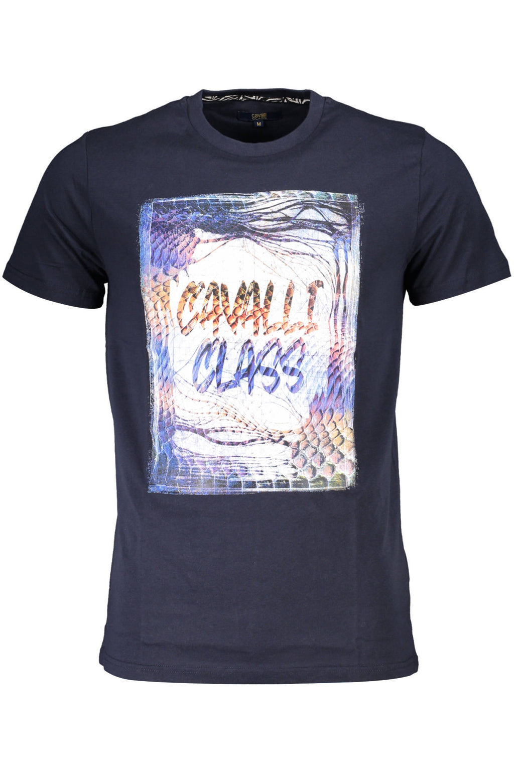CAMISETA DE MANGA CORTA CAVALLI CLASS PARA HOMBRE AZUL 