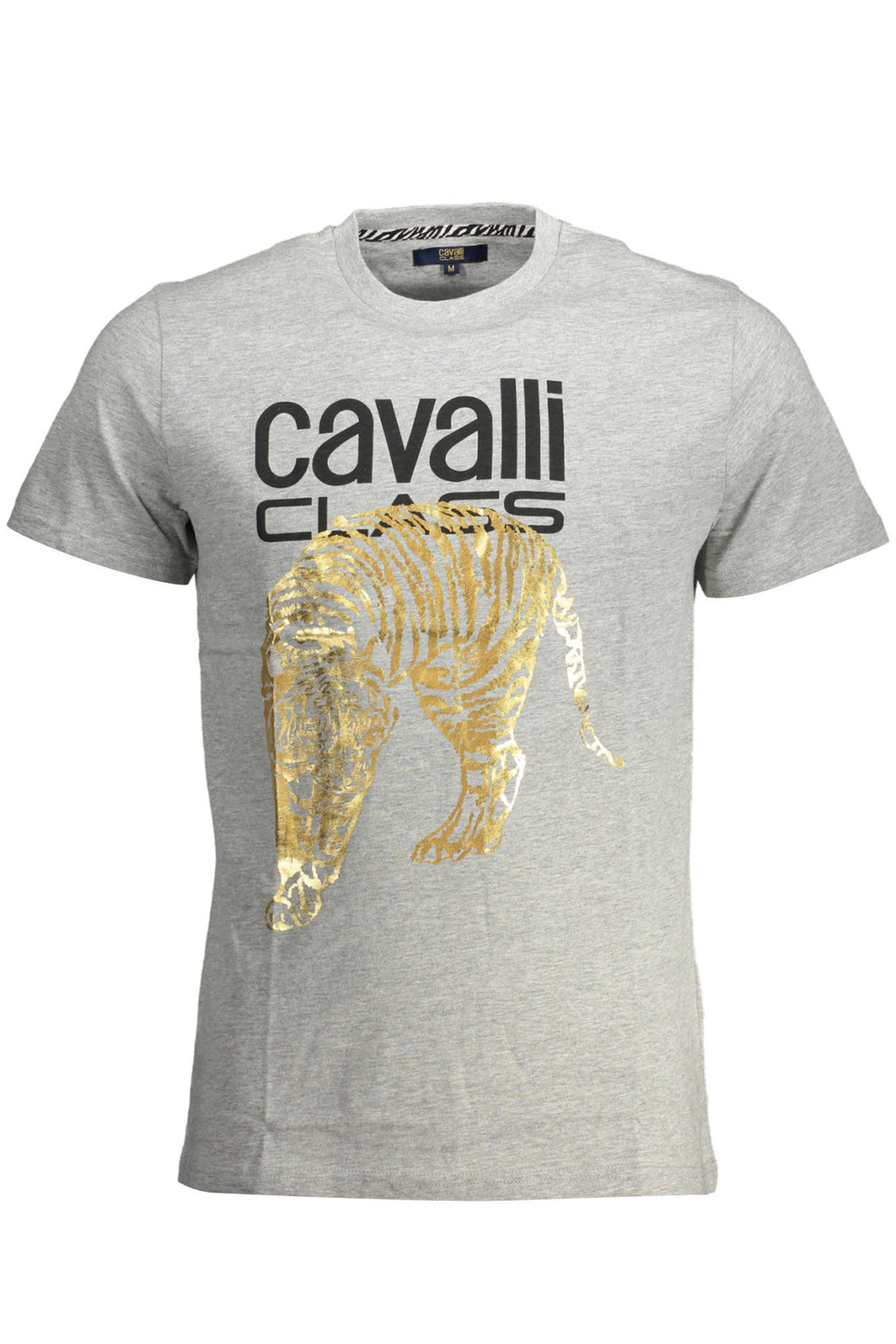 CAVALLI CLASS MEN'S SHORT-SLEEVE T-SHIRT GREY 
