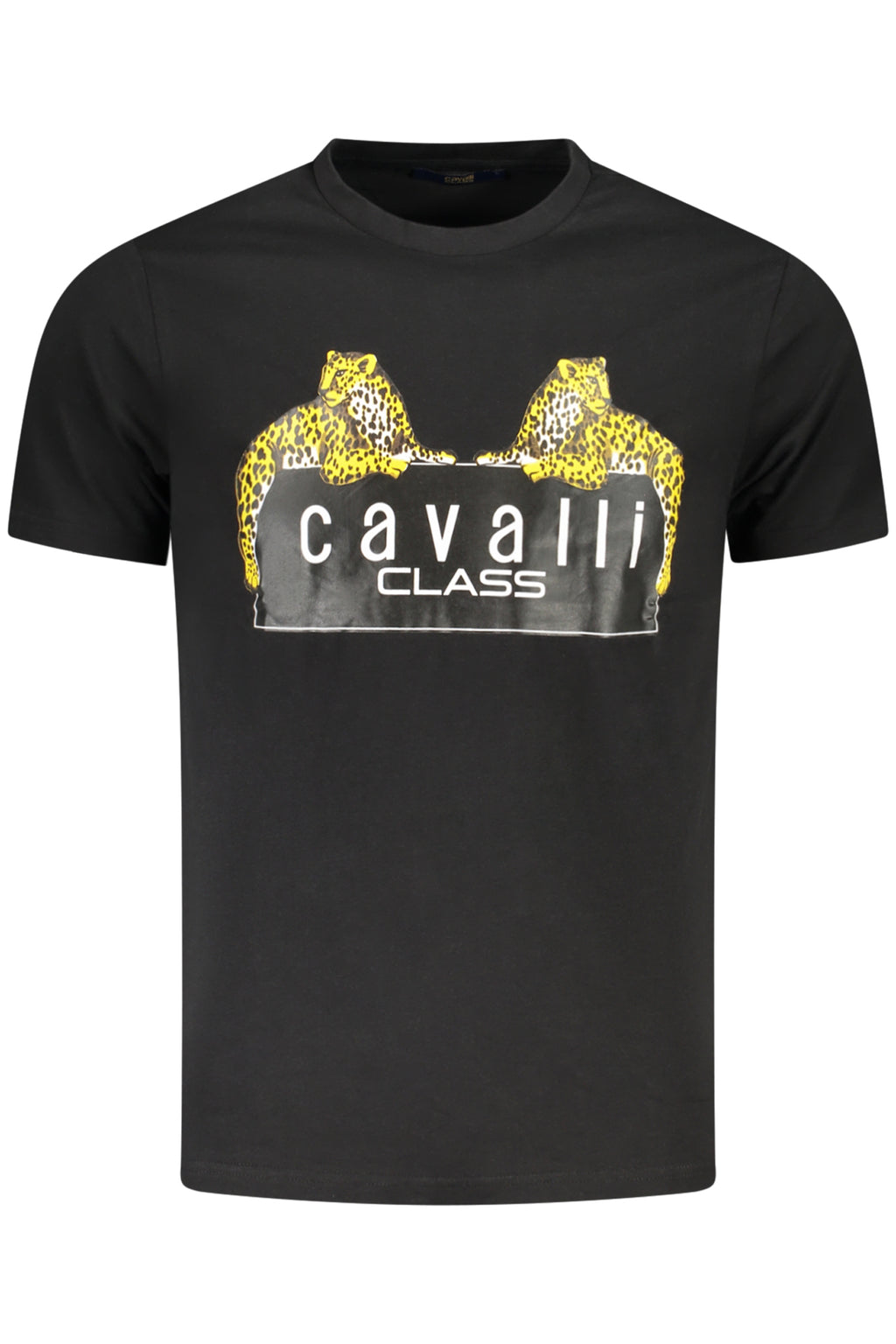 CAMISETA DE MANGA CORTA CAVALLI CLASS PARA HOMBRE NEGRA 