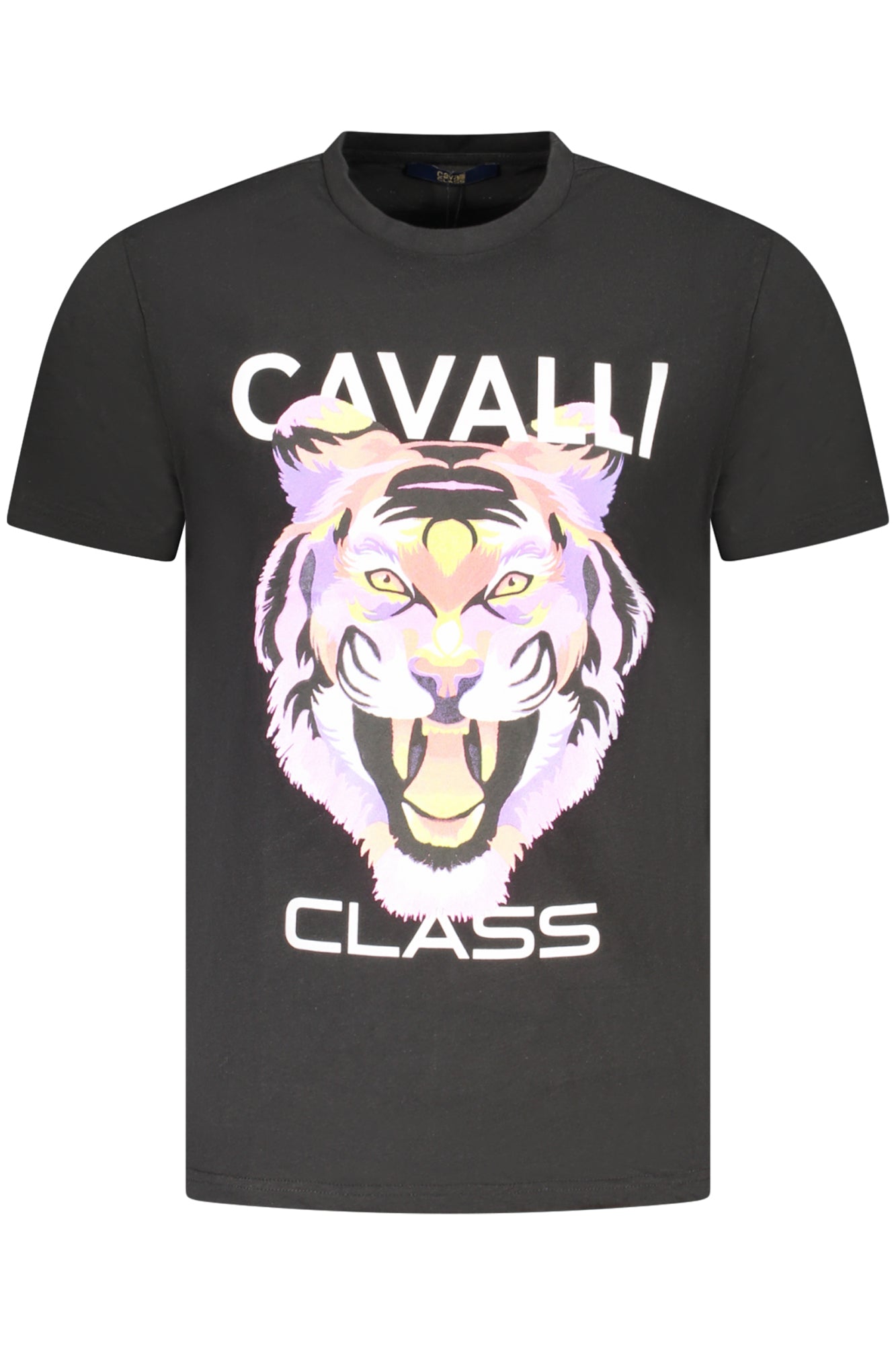 CAMISETA DE MANGA CORTA CAVALLI CLASS PARA HOMBRE NEGRA 