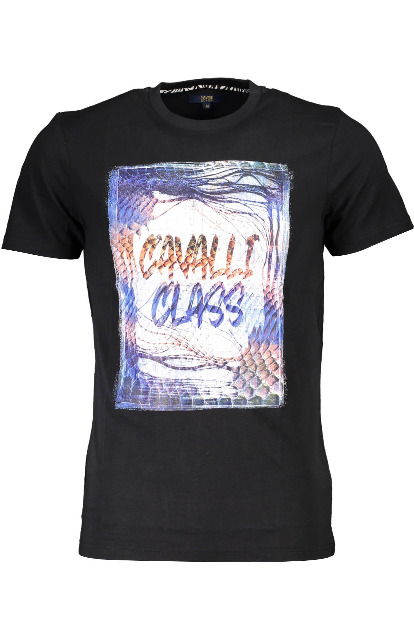 CAMISETA DE MANGA CORTA CAVALLI CLASS PARA HOMBRE NEGRA 