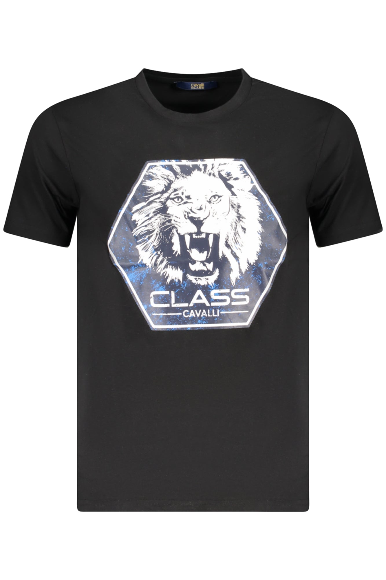 CAMISETA DE MANGA CORTA CAVALLI CLASS PARA HOMBRE NEGRA 
