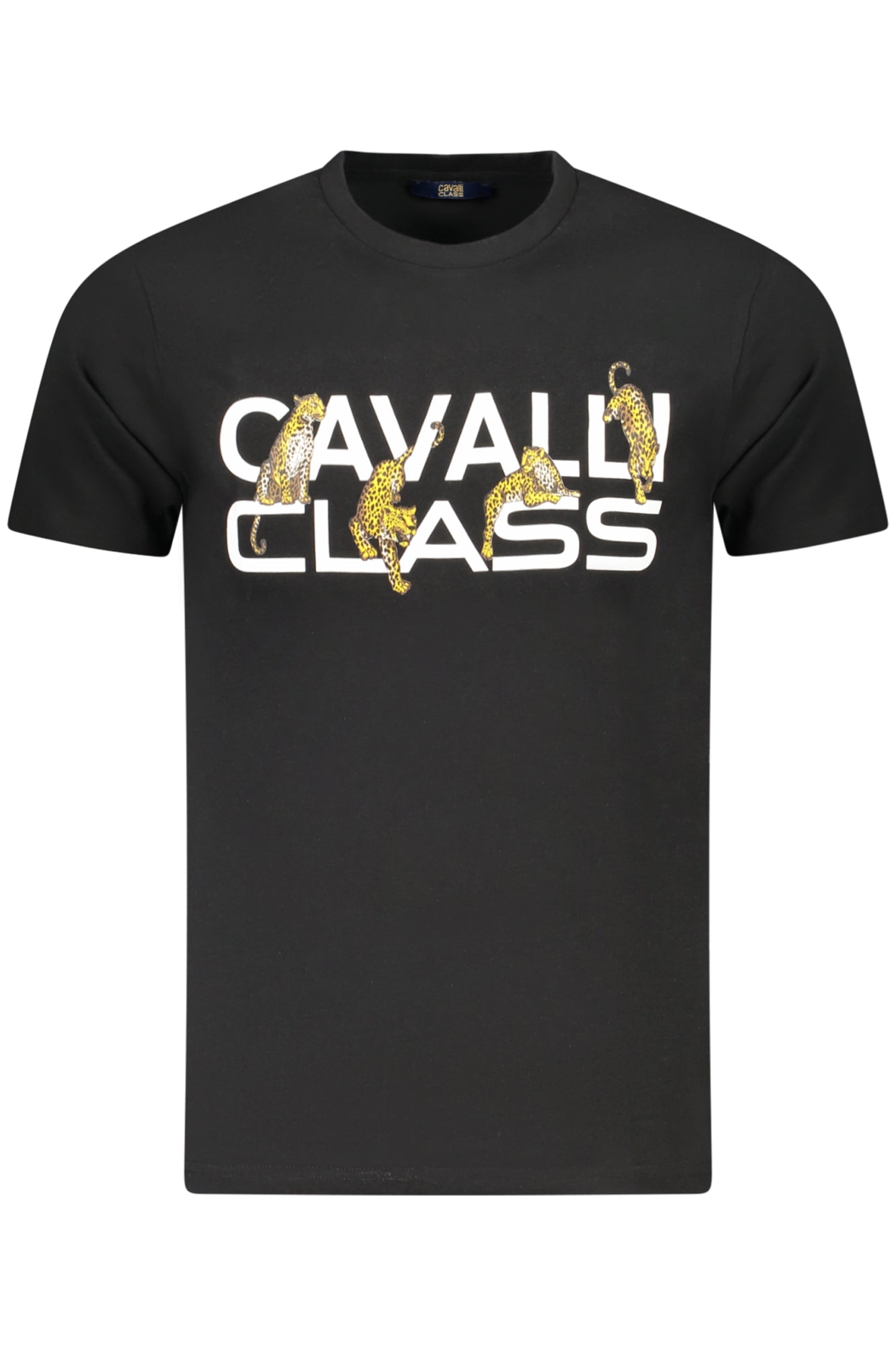 CAMISETA DE MANGA CORTA CAVALLI CLASS PARA HOMBRE NEGRA 