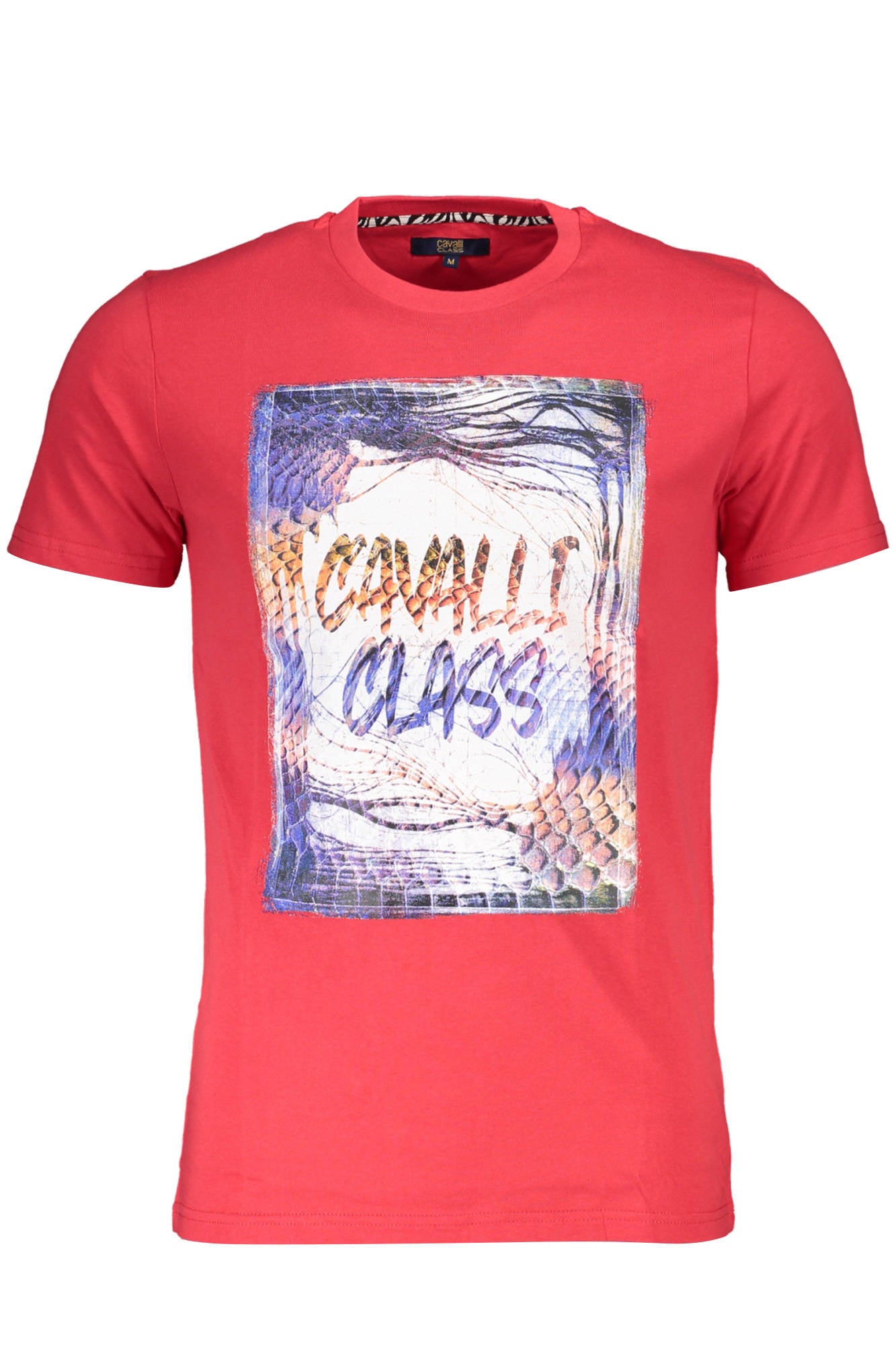 CAMISETA DE MANGA CORTA PARA HOMBRE CAVALLI CLASS, ROJA 