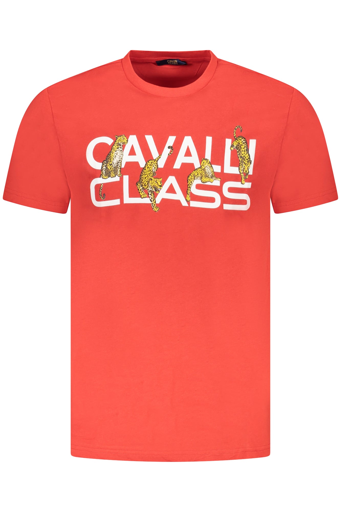 CAMISETA DE MANGA CORTA PARA HOMBRE CAVALLI CLASS, ROJA 