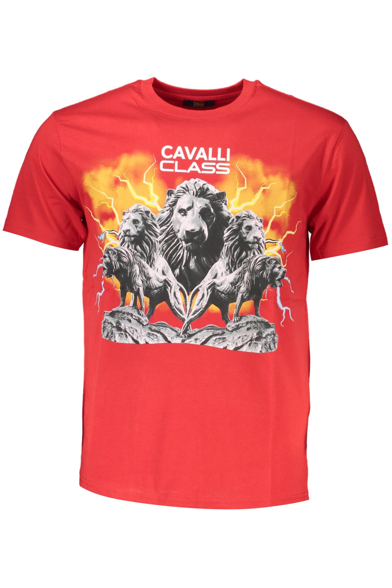 CAMISETA DE MANGA CORTA PARA HOMBRE CAVALLI CLASS, ROJA 