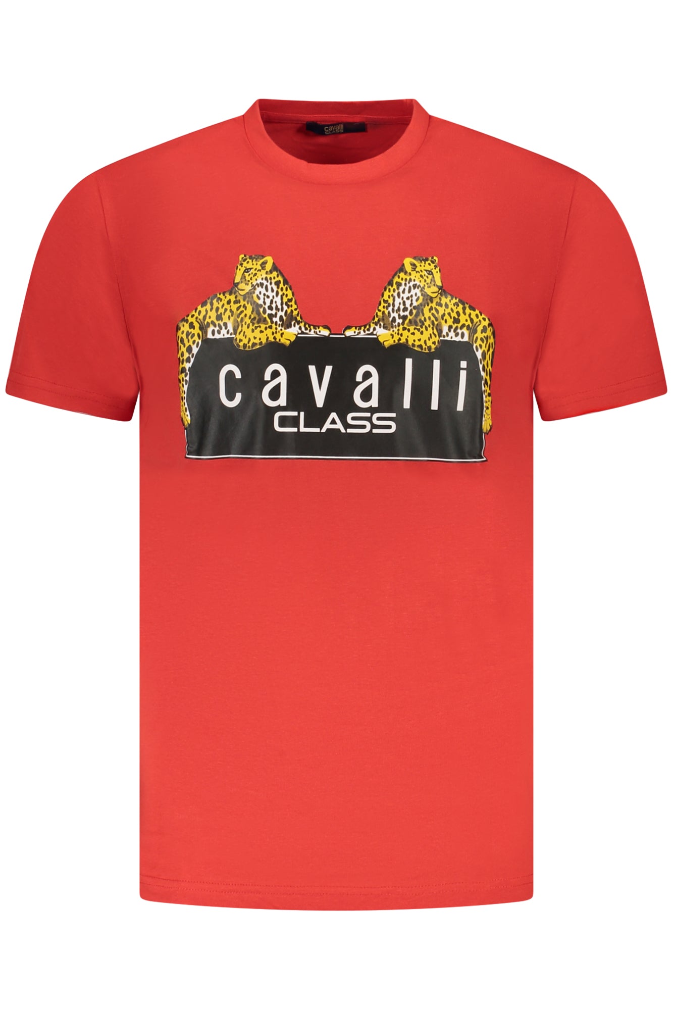CAMISETA DE MANGA CORTA PARA HOMBRE CAVALLI CLASS, ROJA 