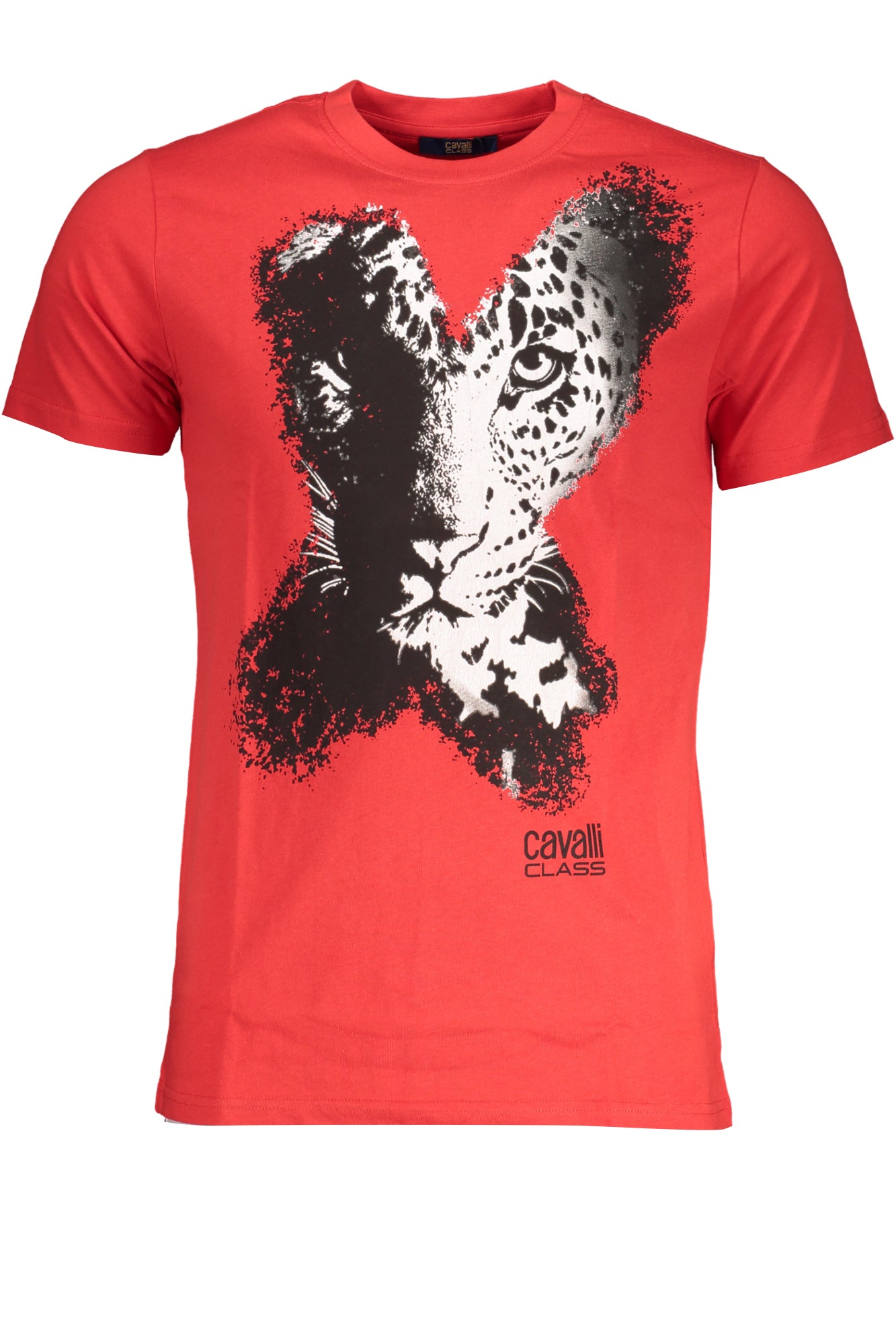 CAMISETA DE MANGA CORTA PARA HOMBRE CAVALLI CLASS, ROJA 
