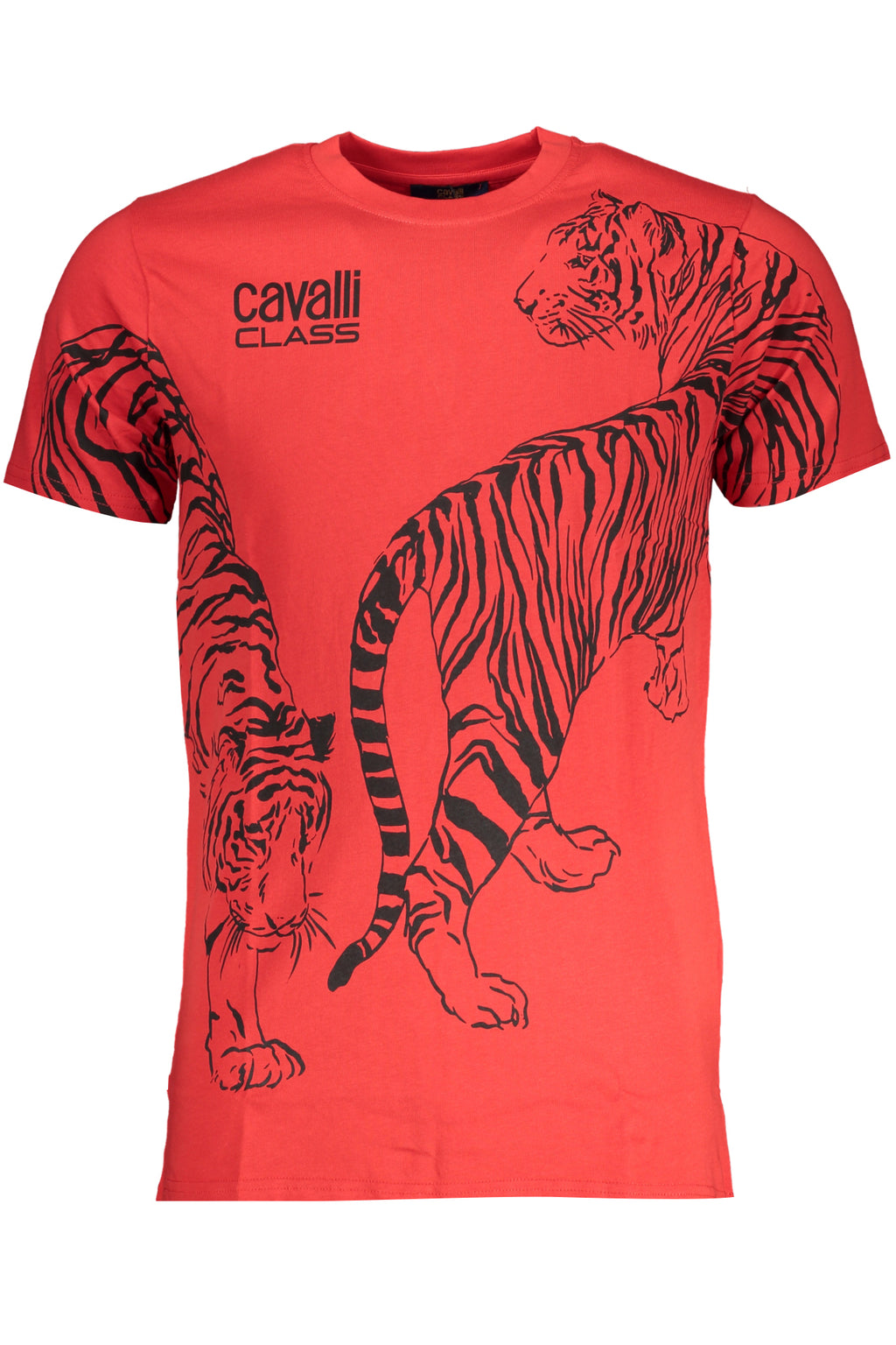 CAMISETA DE MANGA CORTA PARA HOMBRE CAVALLI CLASS, ROJA 