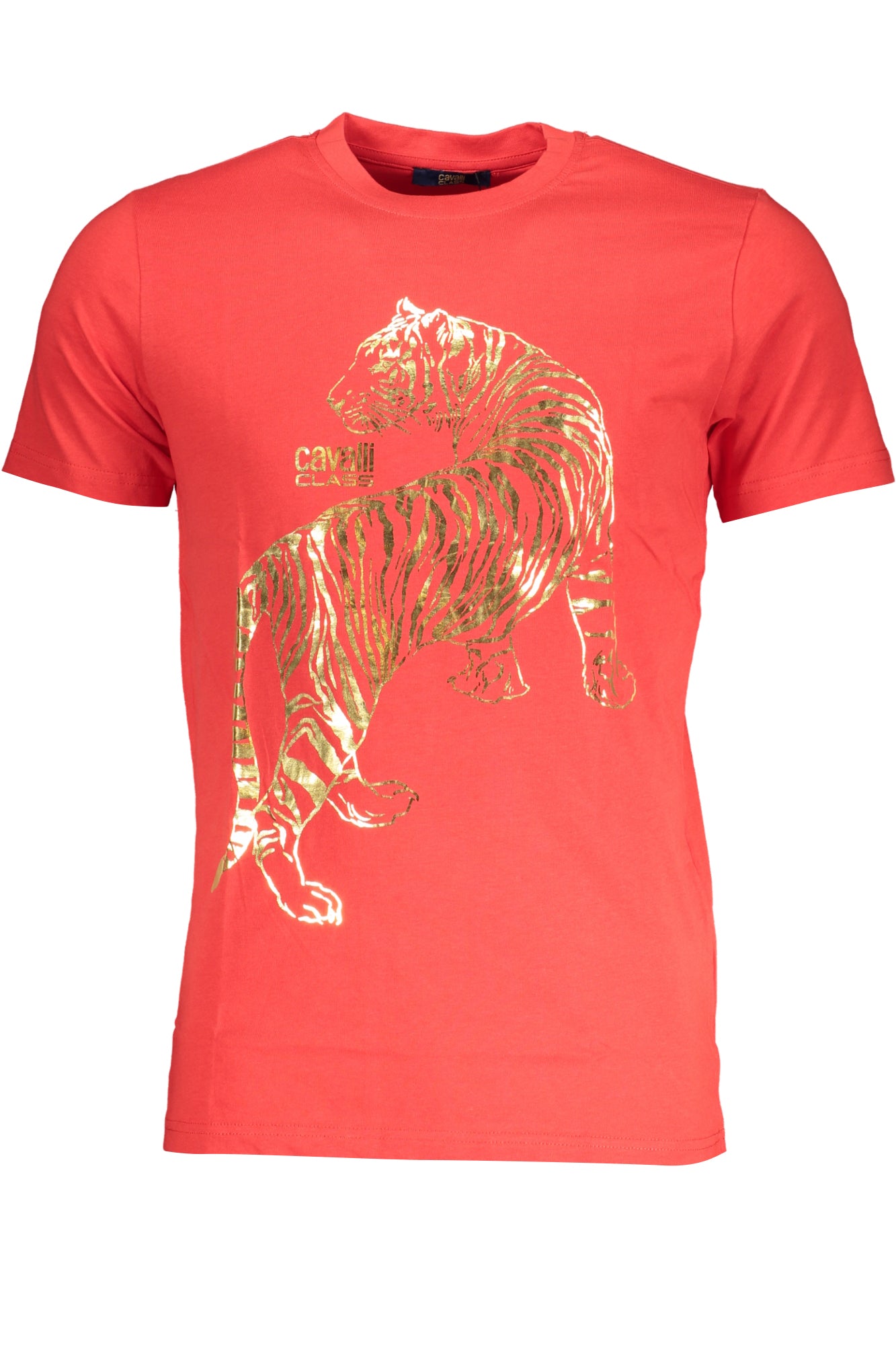 CAMISETA DE MANGA CORTA PARA HOMBRE CAVALLI CLASS, ROJA 