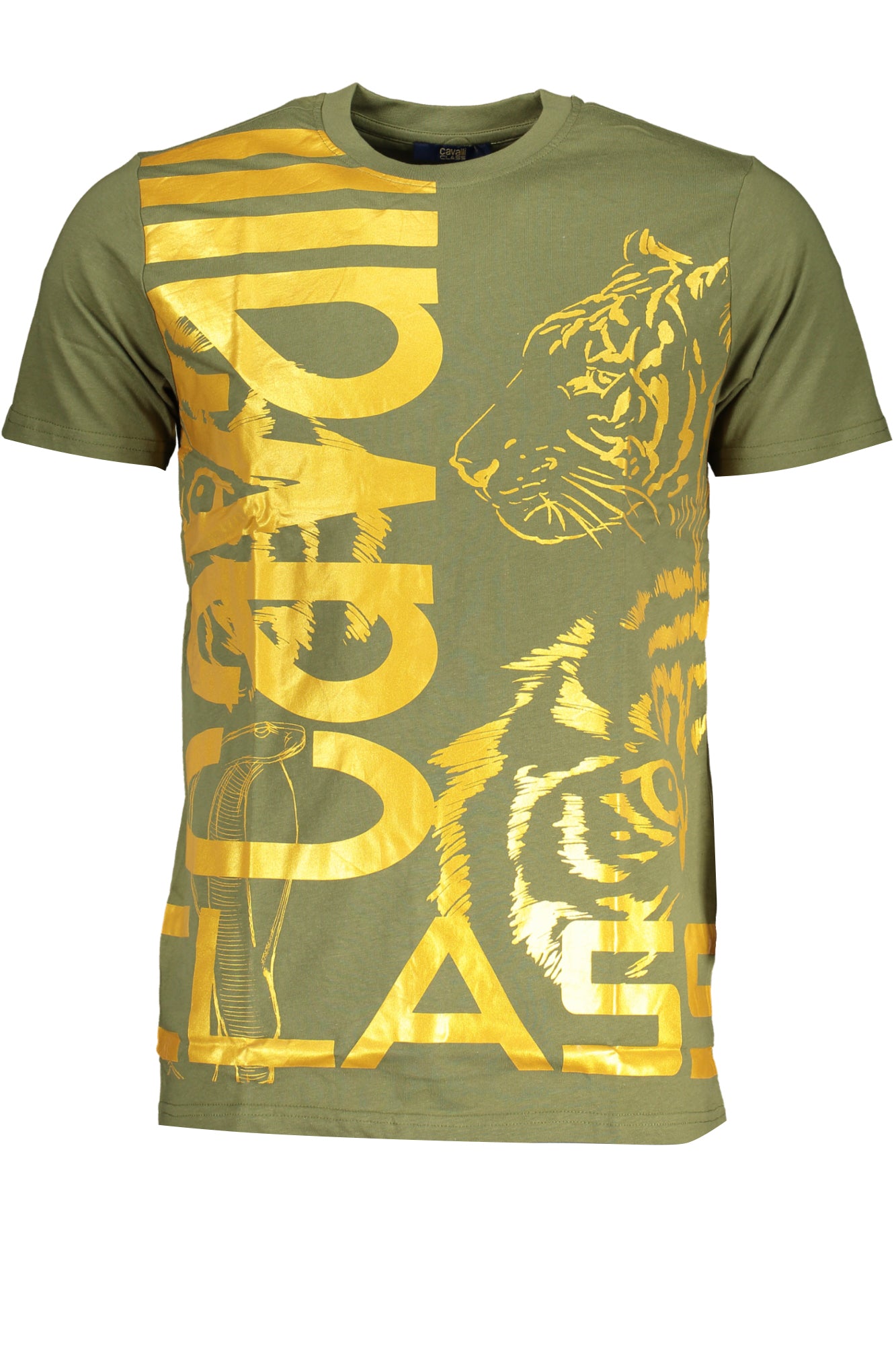 CAMISETA DE MANGA CORTA PARA HOMBRE CAVALLI CLASS VERDE 
