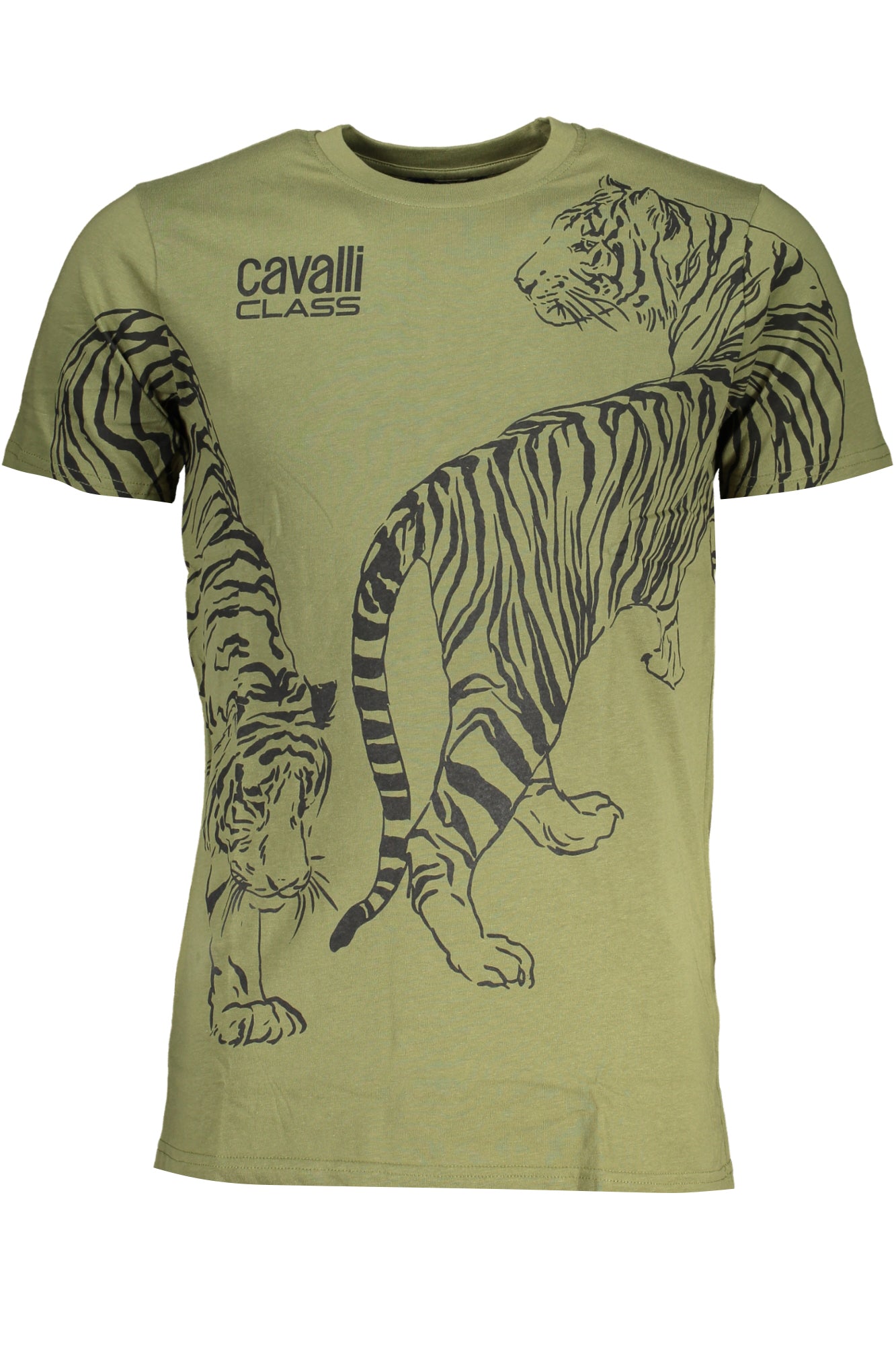 CAMISETA DE MANGA CORTA PARA HOMBRE CAVALLI CLASS VERDE 