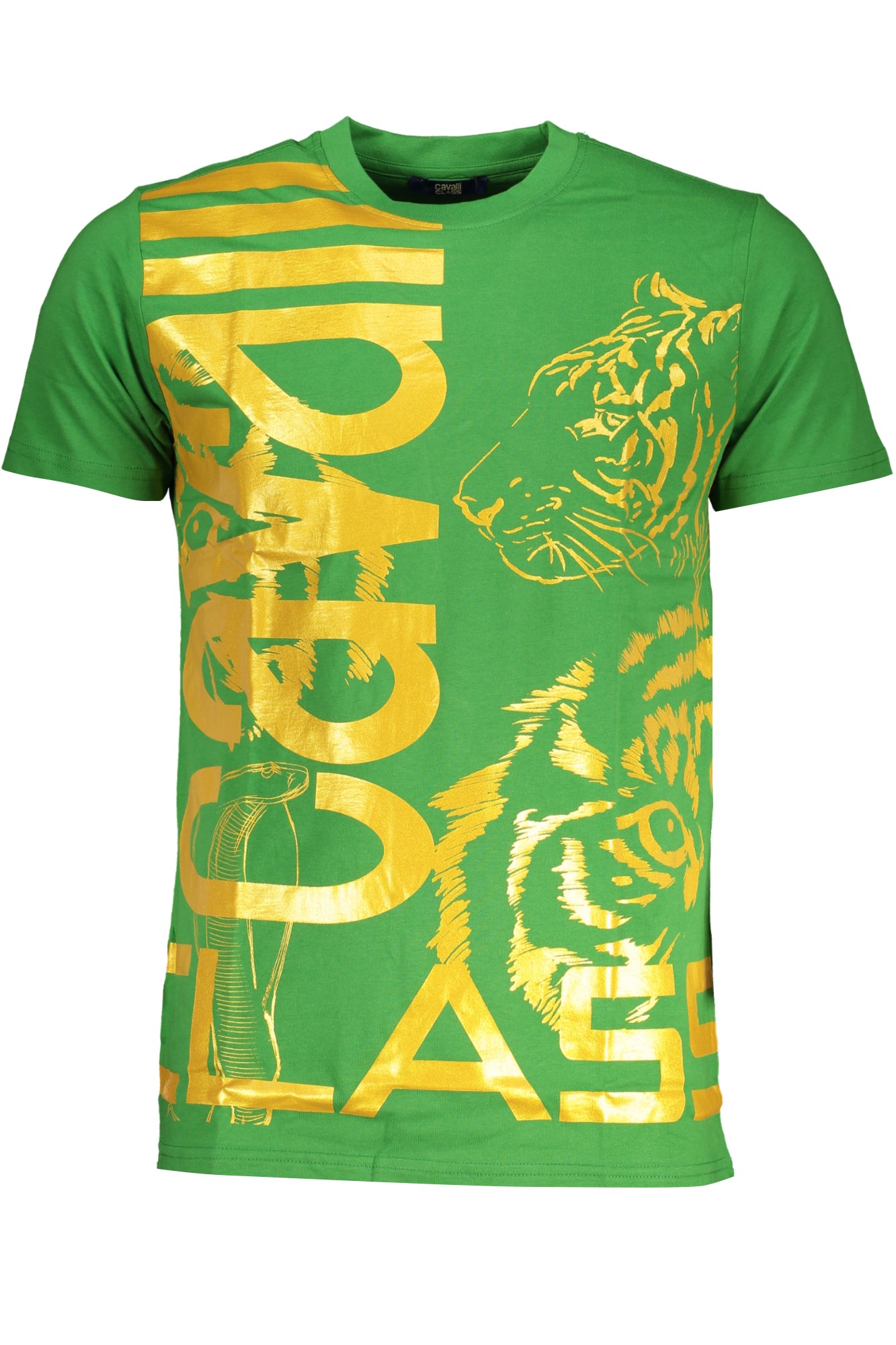 CAMISETA DE MANGA CORTA PARA HOMBRE CAVALLI CLASS VERDE 