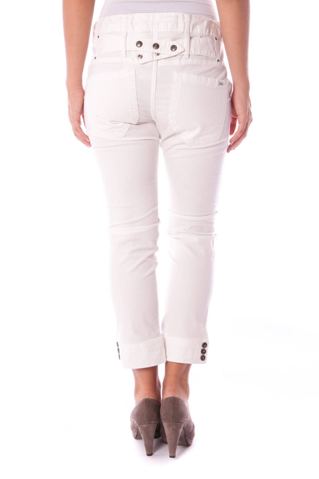 COLCCI WOMEN'S WHITE FISHERMAN'S TROUSERS 