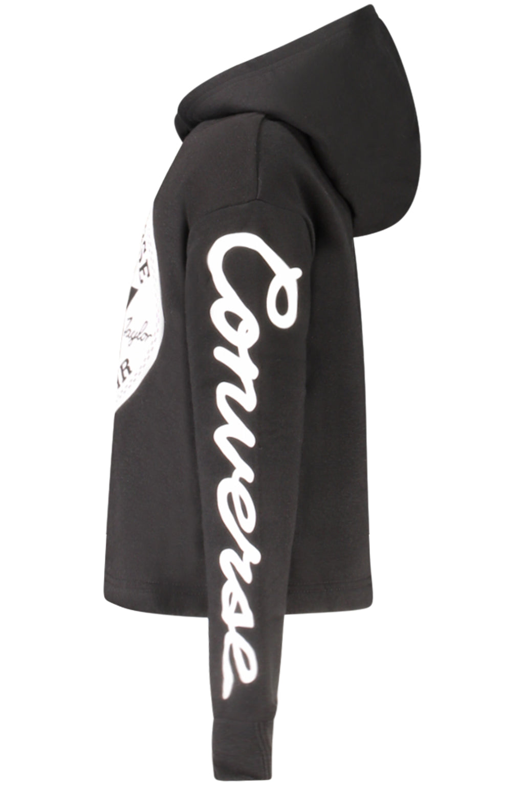Sudadera con capucha y cremallera para niña de Converse, color negro 