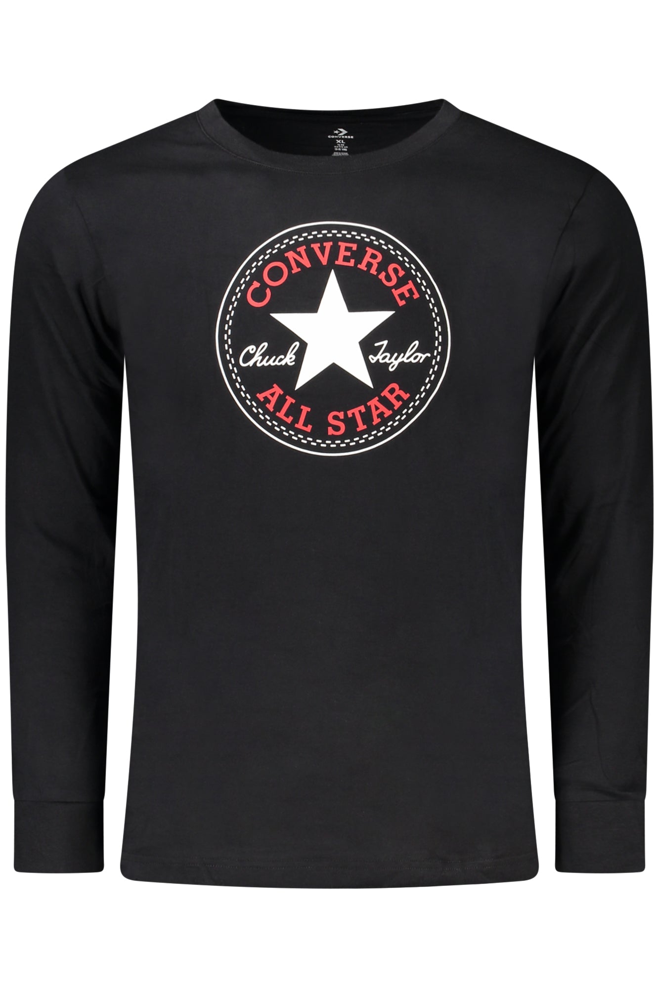 CONVERSE T-SHIRT MANICHE LUNGHE BAMBINO NERO