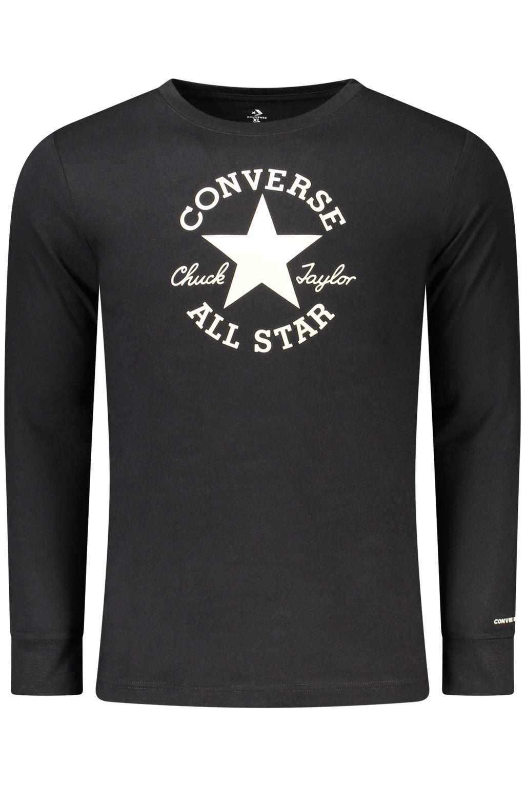 CONVERSE T-SHIRT MANICHE LUNGHE BAMBINO NERO
