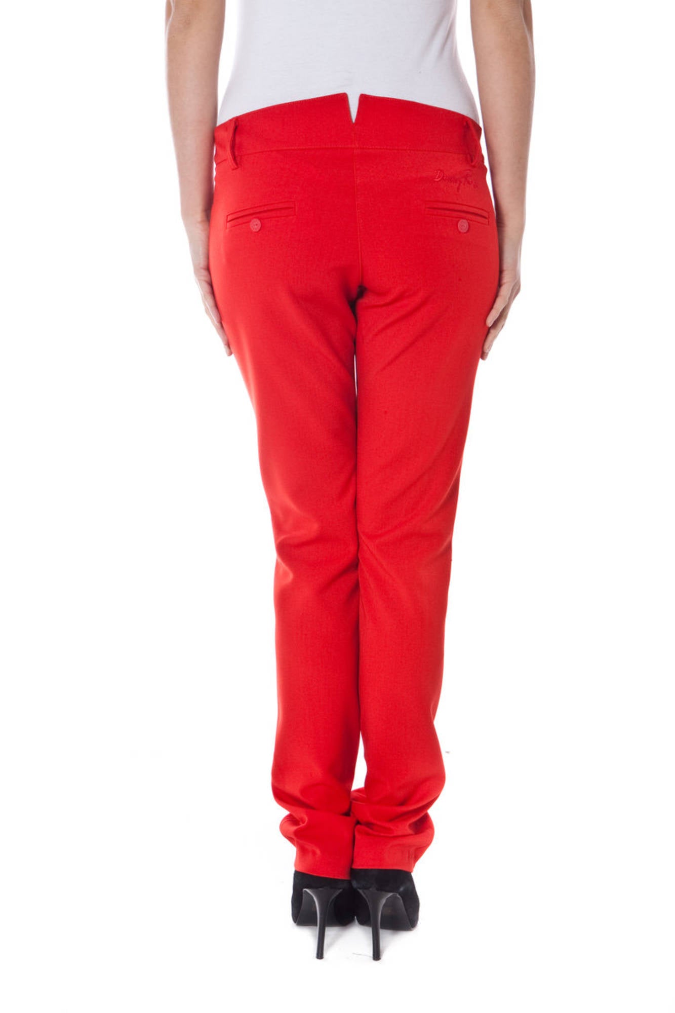 DENNY ROSE WOMEN'S RED TROUSERS 