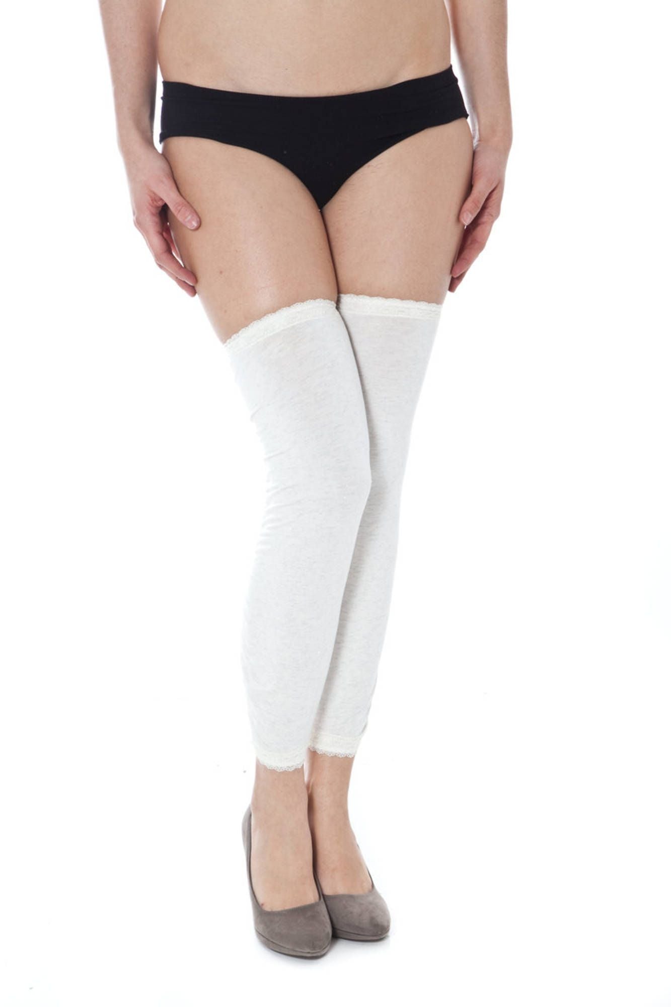 DENNY ROSE WOMEN'S LEG WARMERS BEIGE 