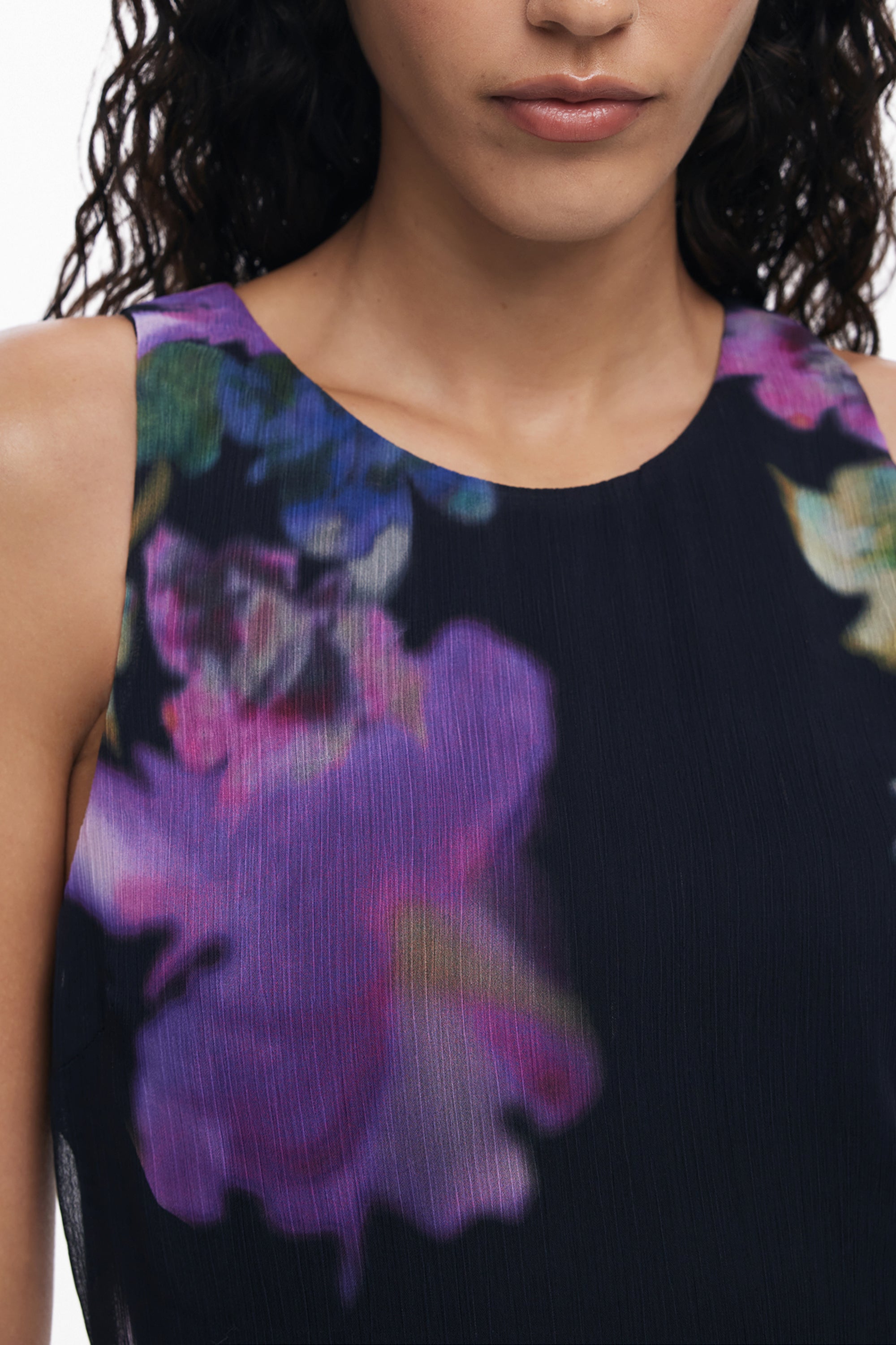 DESIGUAL SHORT DRESS FOR WOMEN IN BLACK 