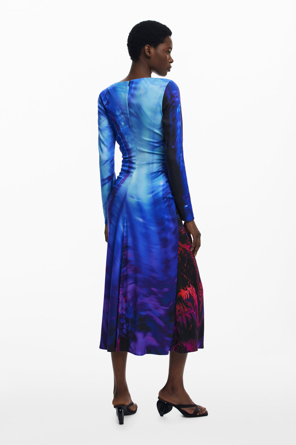 DESIGUAL WOMEN'S LONG BLUE DRESS 