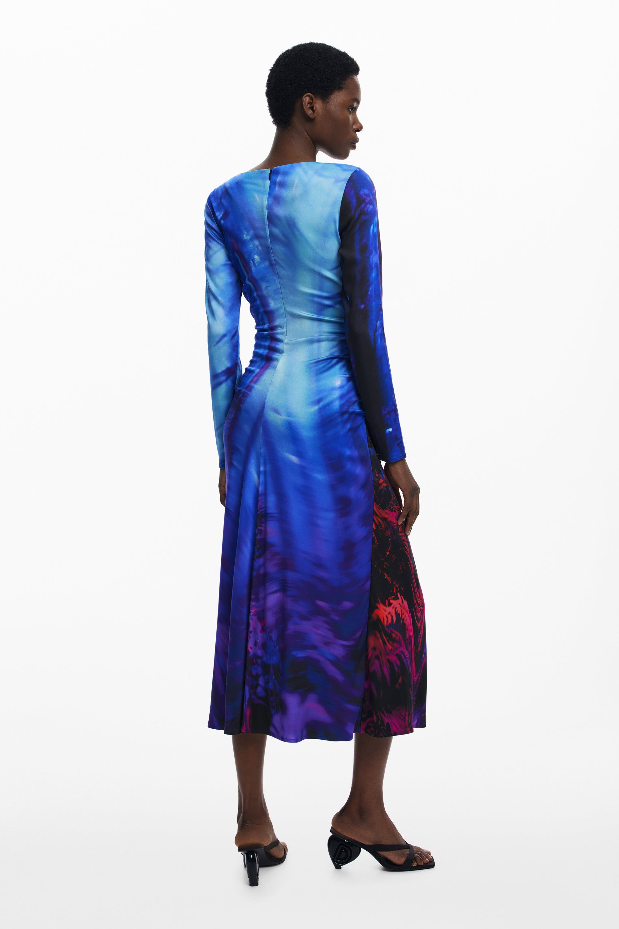 DESIGUAL WOMEN'S LONG BLUE DRESS 