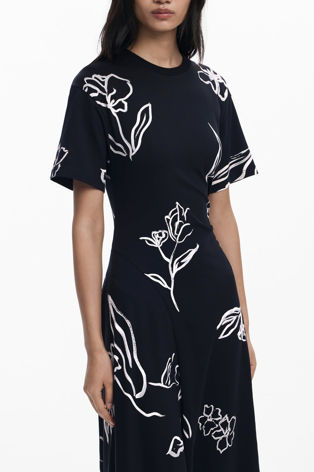 DESIGUAL WOMEN'S LONG BLACK DRESS 