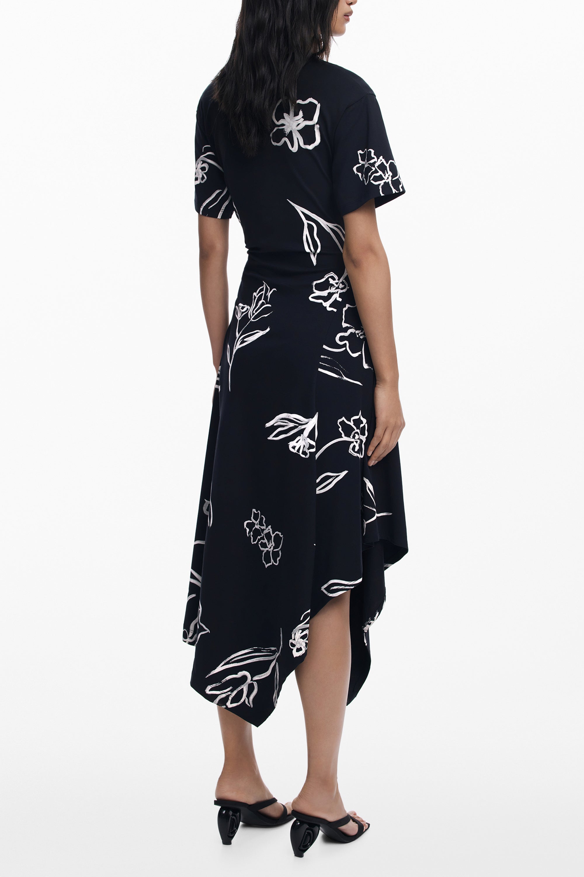 DESIGUAL WOMEN'S LONG BLACK DRESS 