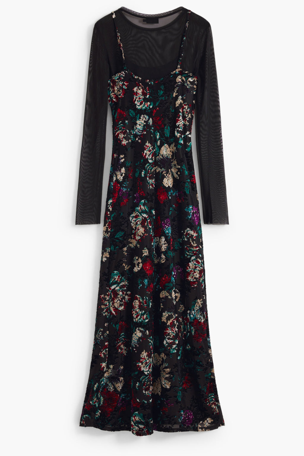 DESIGUAL WOMEN'S LONG BLACK DRESS 