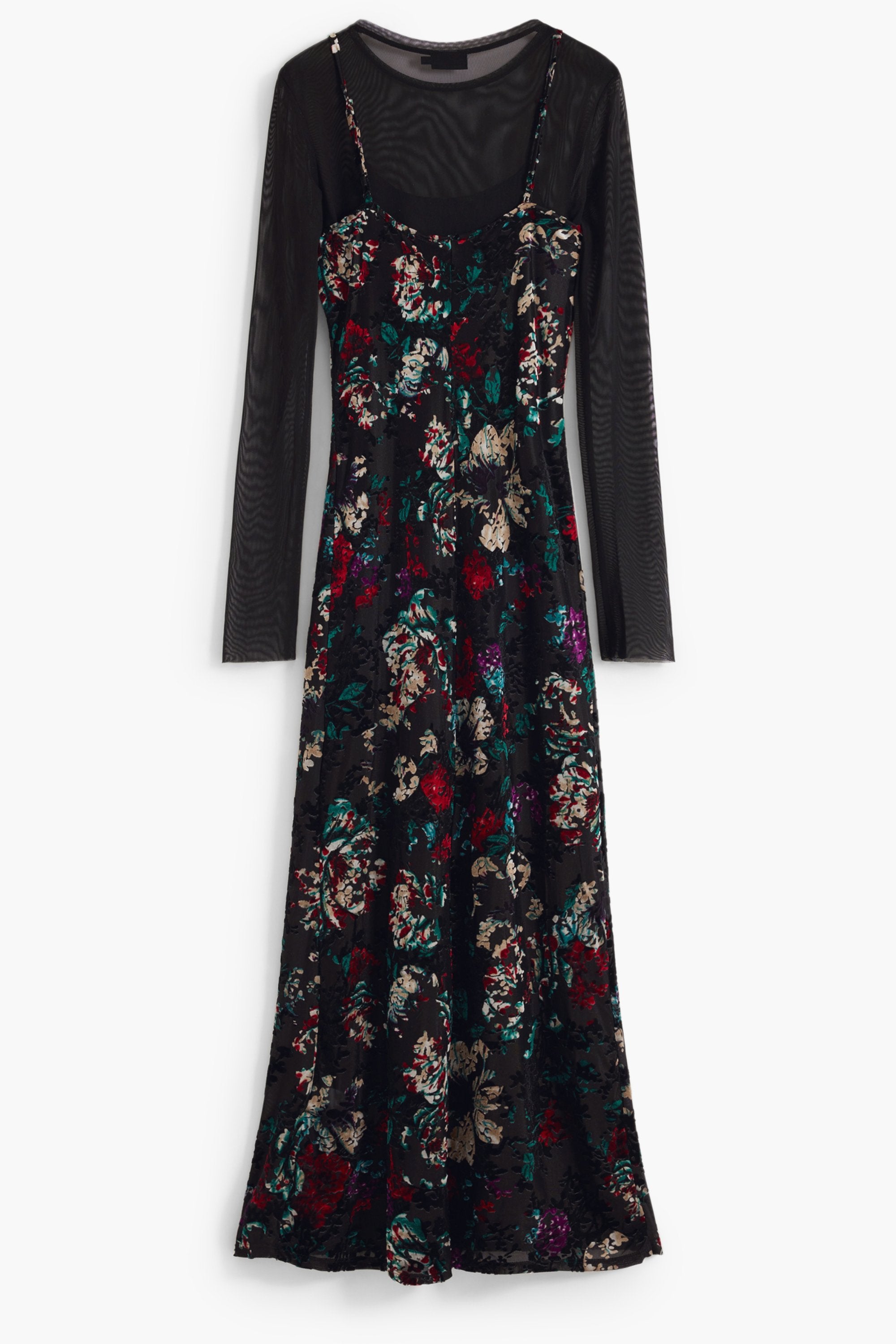 DESIGUAL WOMEN'S LONG BLACK DRESS 