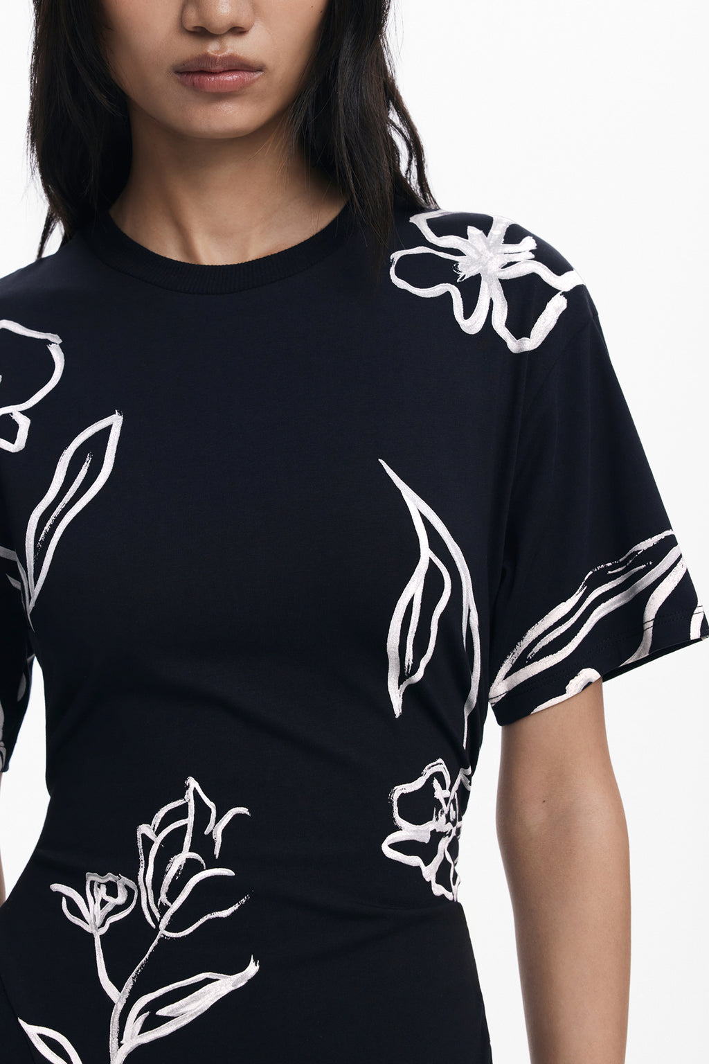 DESIGUAL WOMEN'S LONG BLACK DRESS 